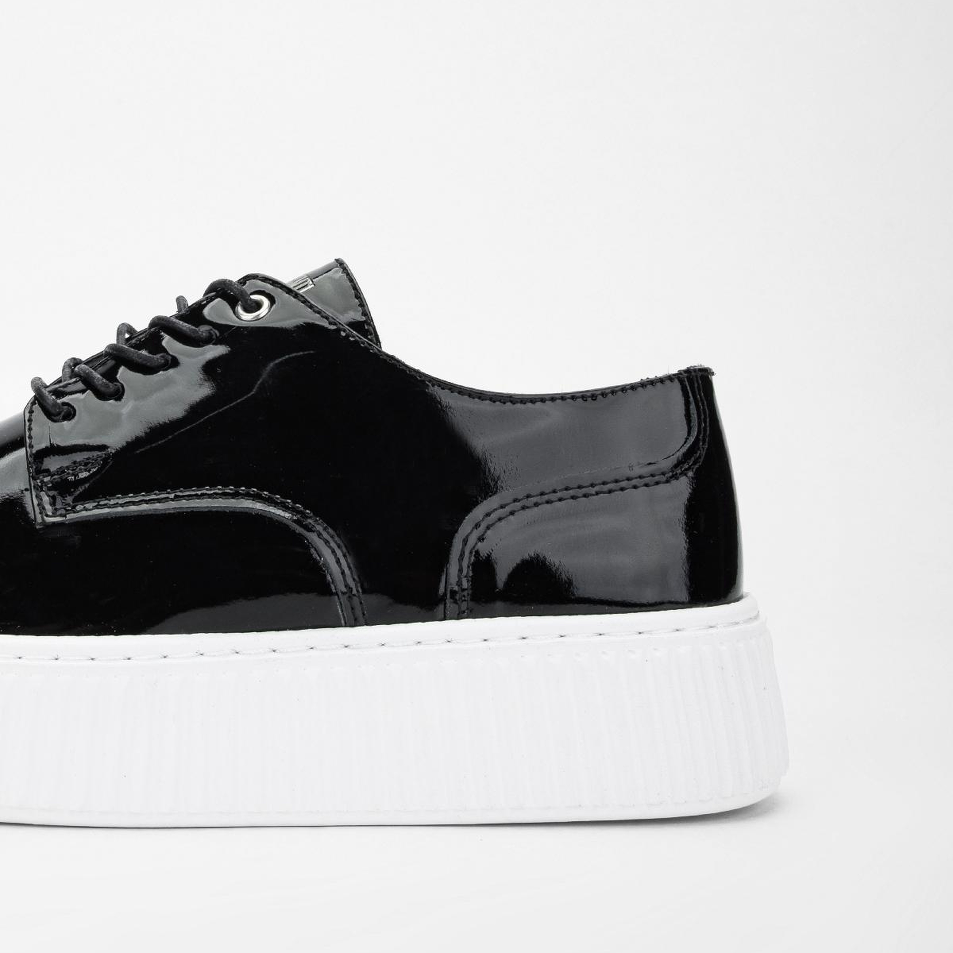 Valmenti Erkek Hakiki Deri Siyah Rugan Sneakers & Spor Ayakkabı