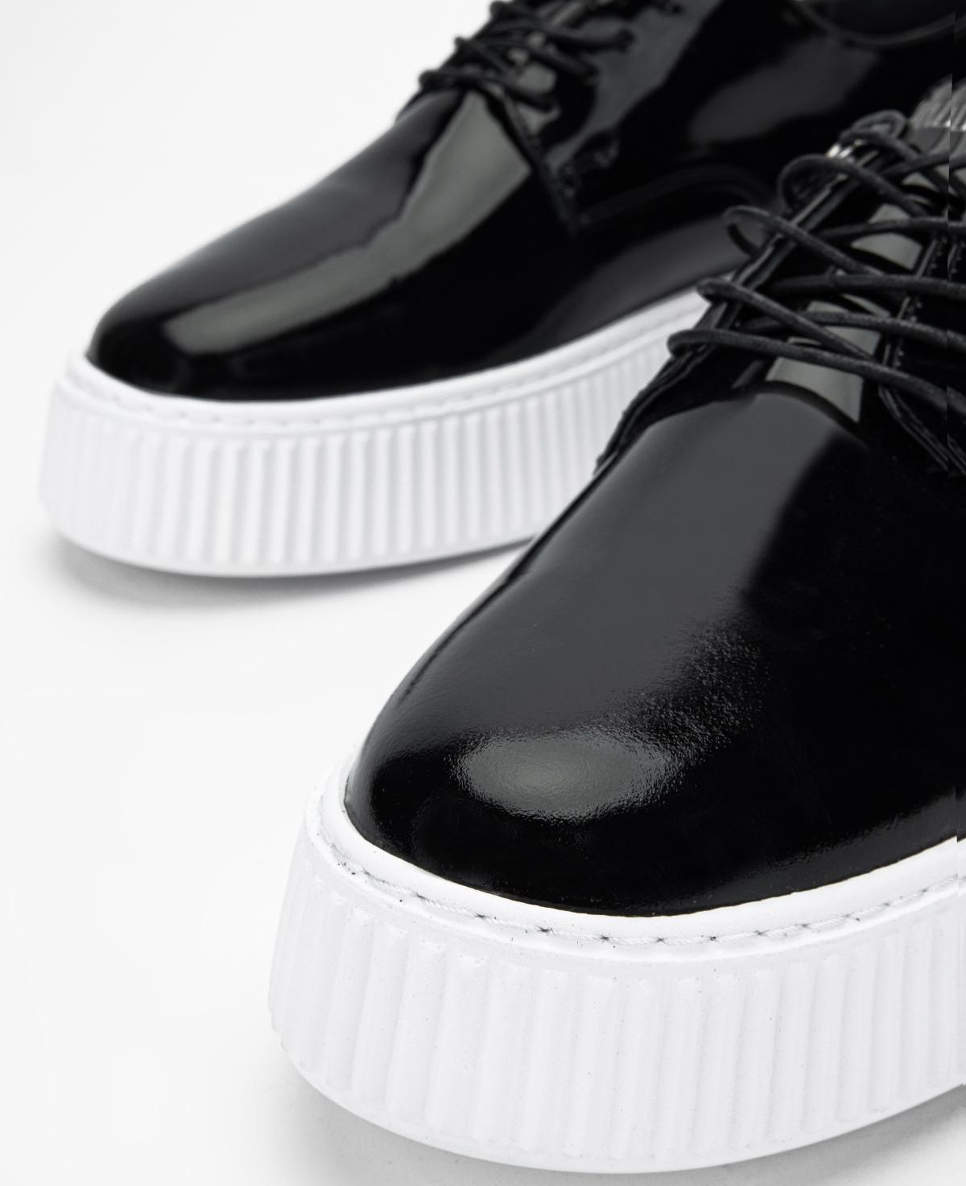 Valmenti Erkek Hakiki Deri Siyah Rugan Sneakers & Spor Ayakkabı