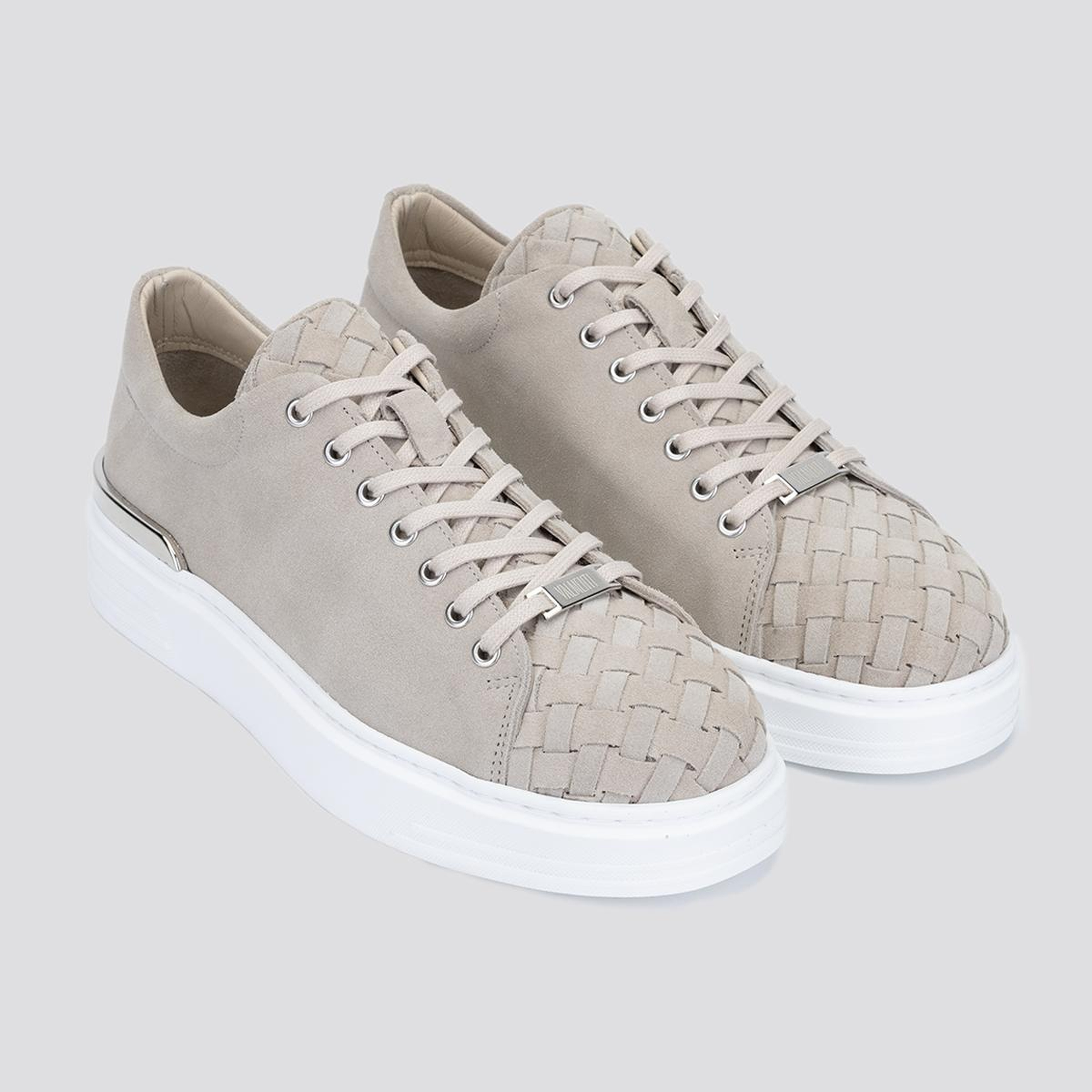 Valmenti Erkek Hakiki Deri Bej Süet Sneakers & Spor Ayakkabı