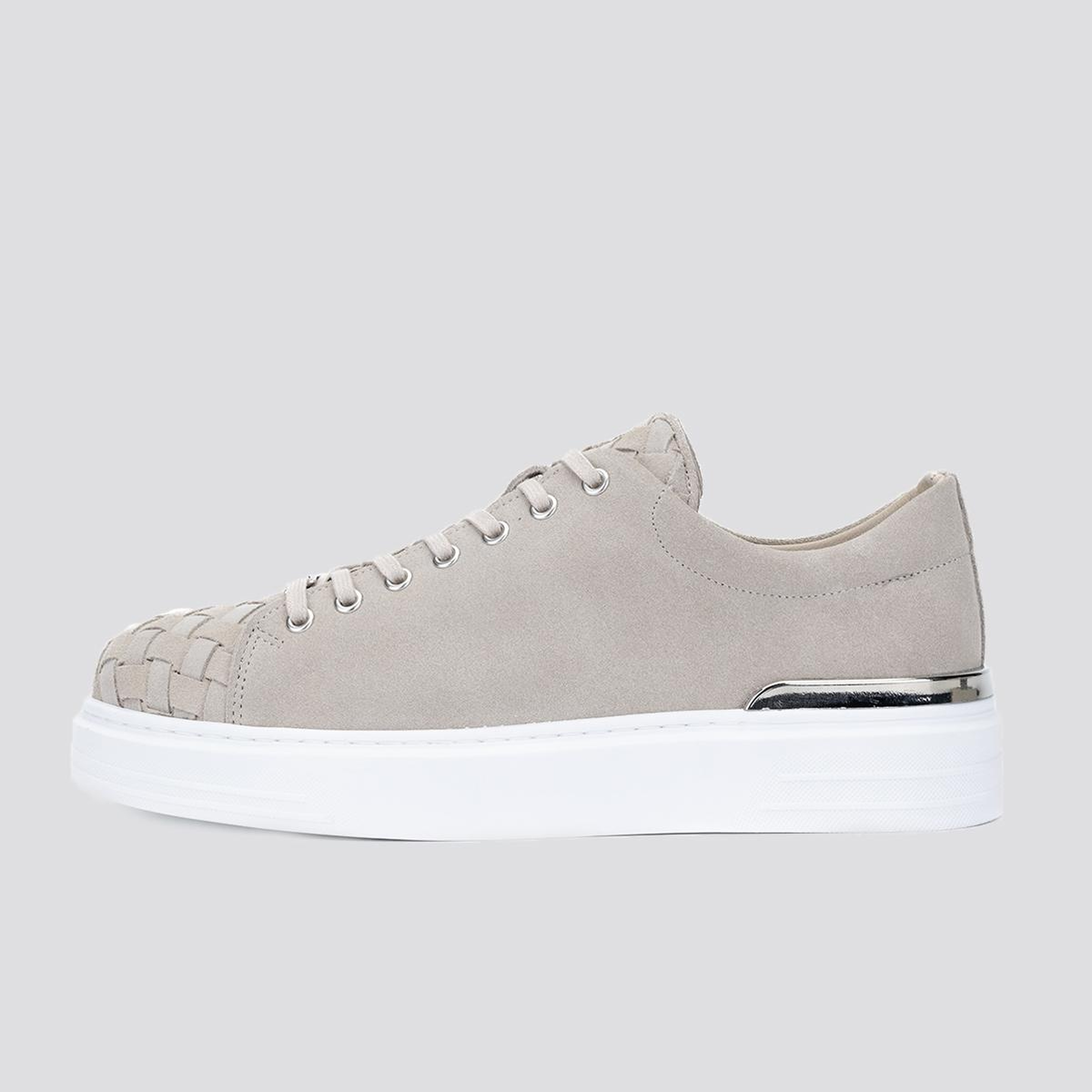 Valmenti Erkek Hakiki Deri Bej Süet Sneakers & Spor Ayakkabı