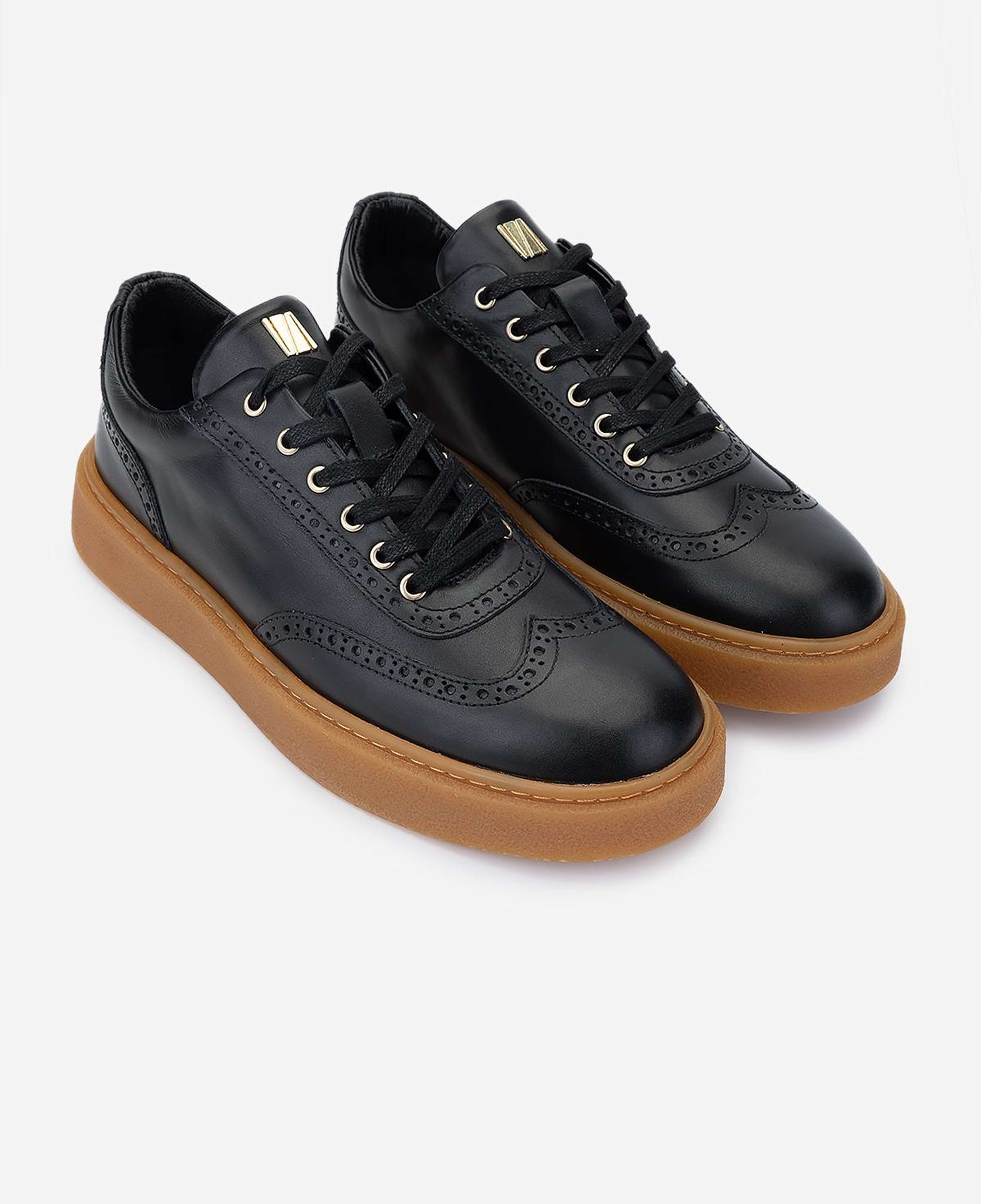 Valmenti Erkek Hakiki Deri Siyah Sneakers & Spor Ayakkabı