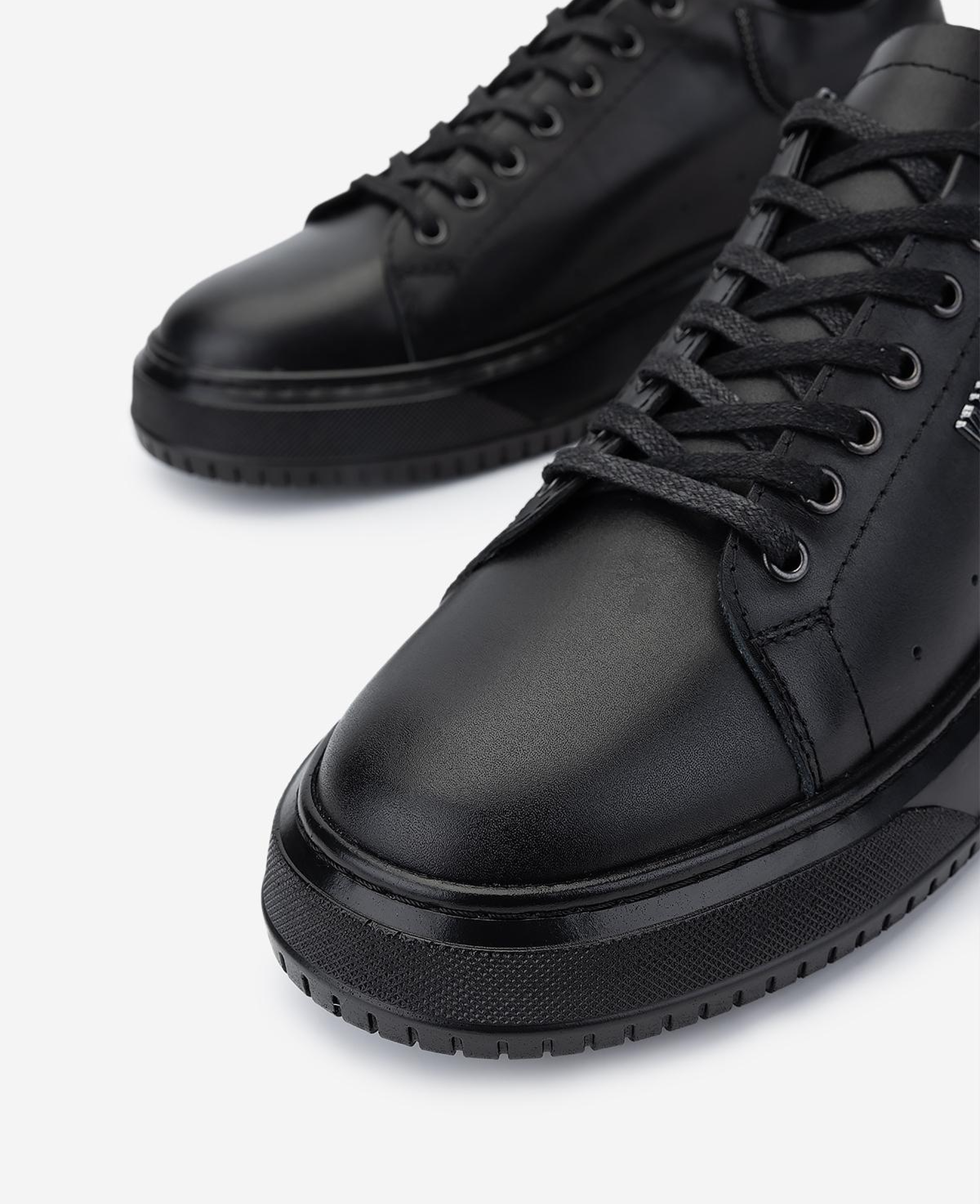 Valmenti Erkek Hakiki Deri Siyah Sneakers & Spor Ayakkabı