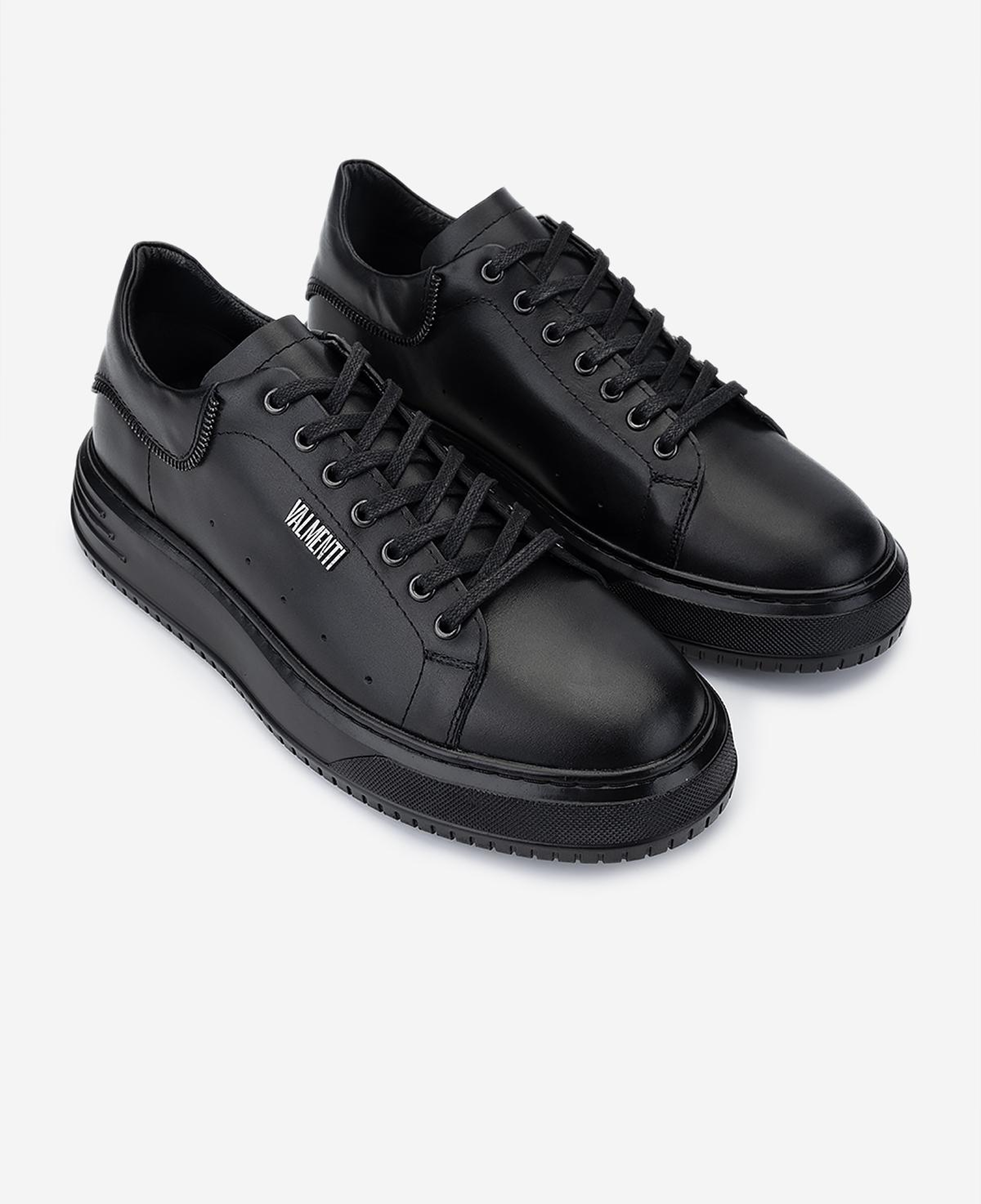 Valmenti Erkek Hakiki Deri Siyah Sneakers & Spor Ayakkabı