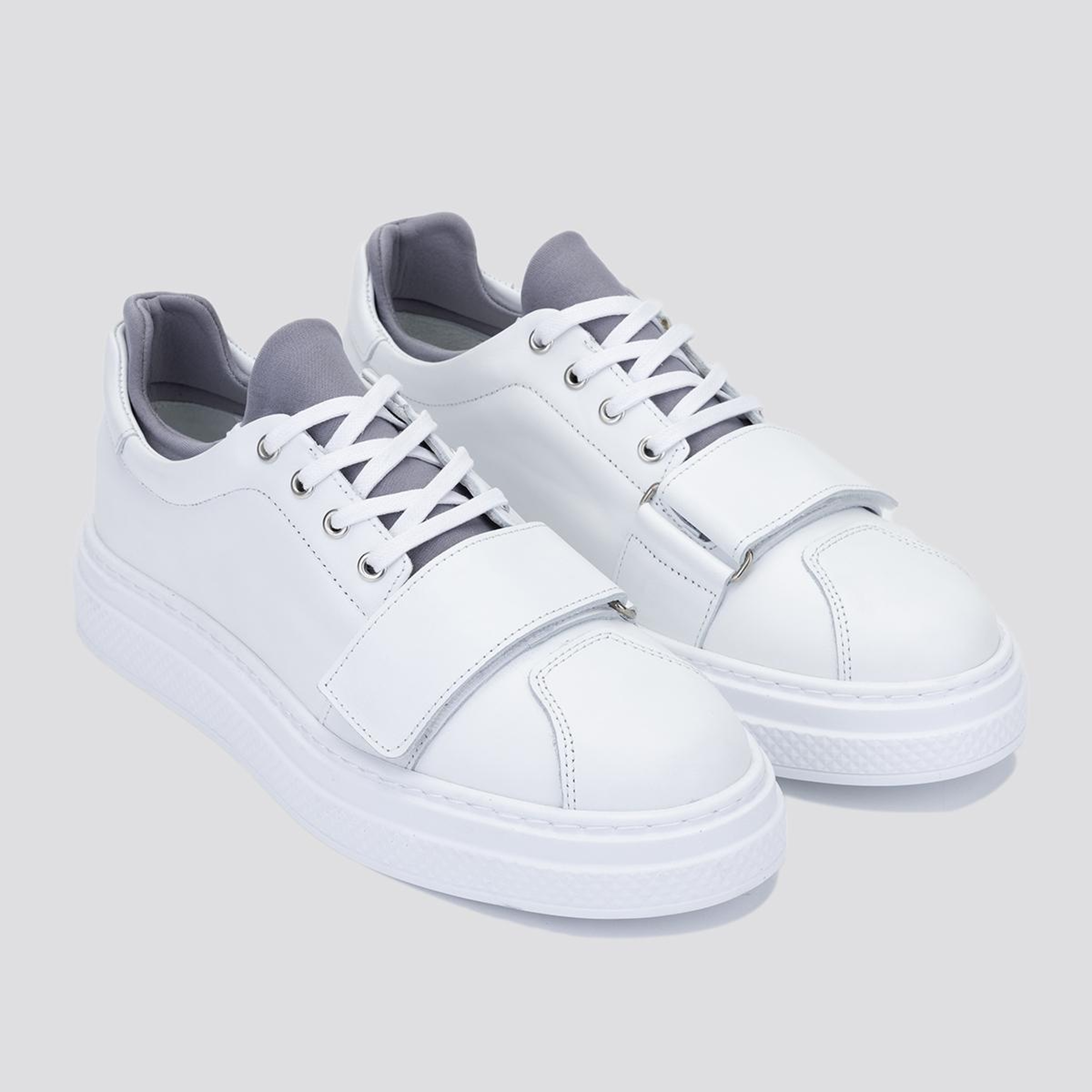 Valmenti Erkek Hakiki Deri Beyaz Sneakers & Spor Ayakkabı