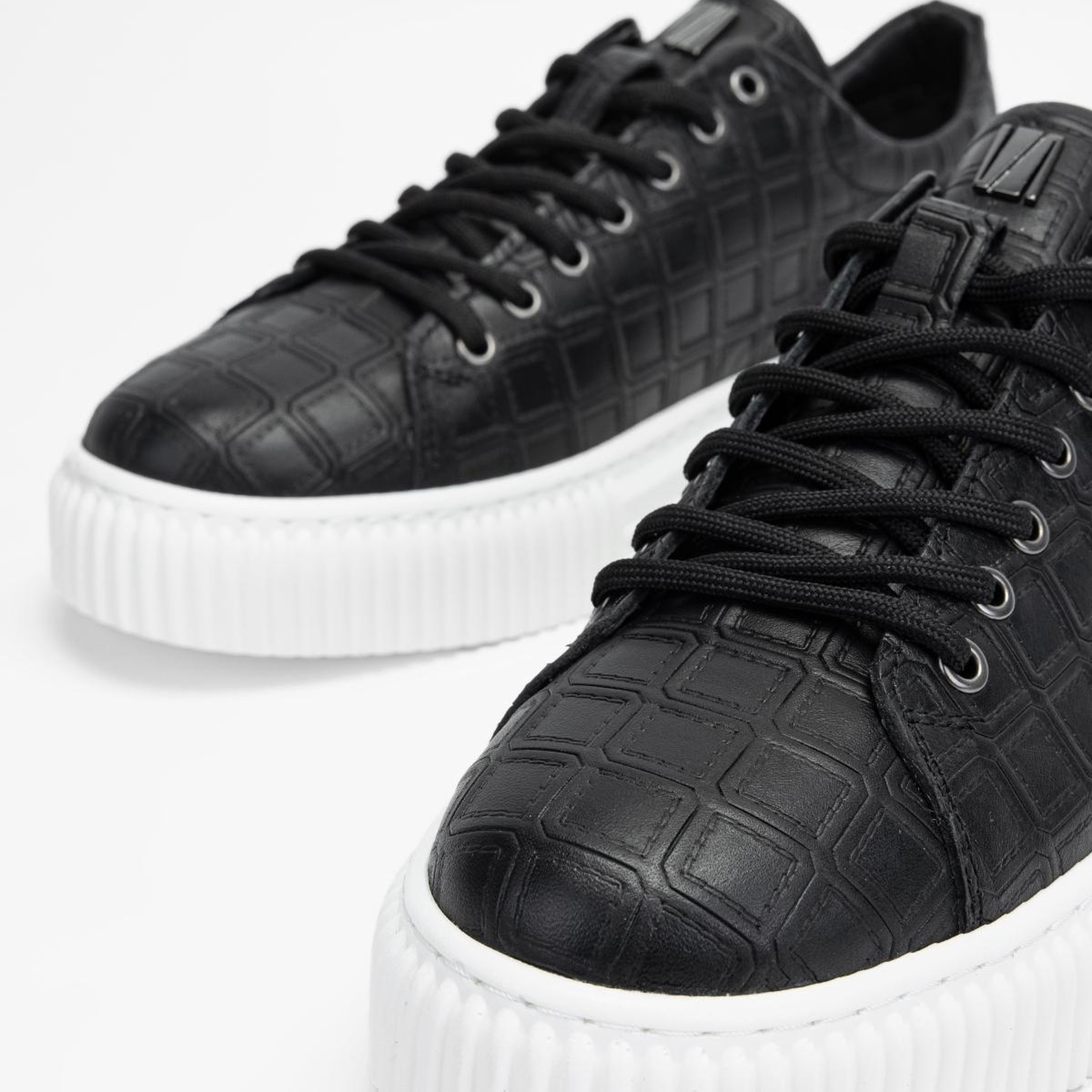 Valmenti Erkek Hakiki Deri Siyah Sneakers & Spor Ayakkabı