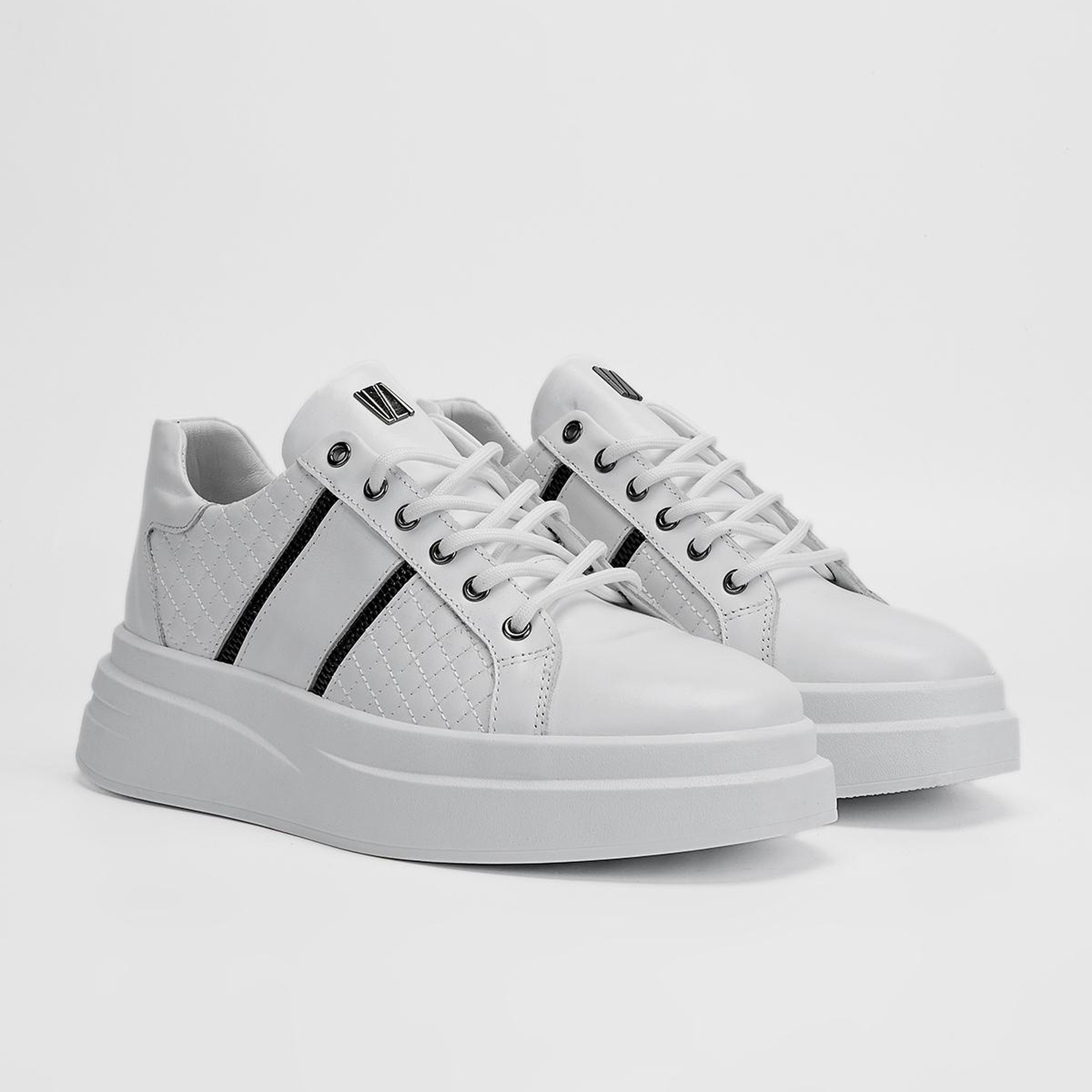 Valmenti Erkek Hakiki Deri Beyaz Sneakers & Spor Ayakkabı