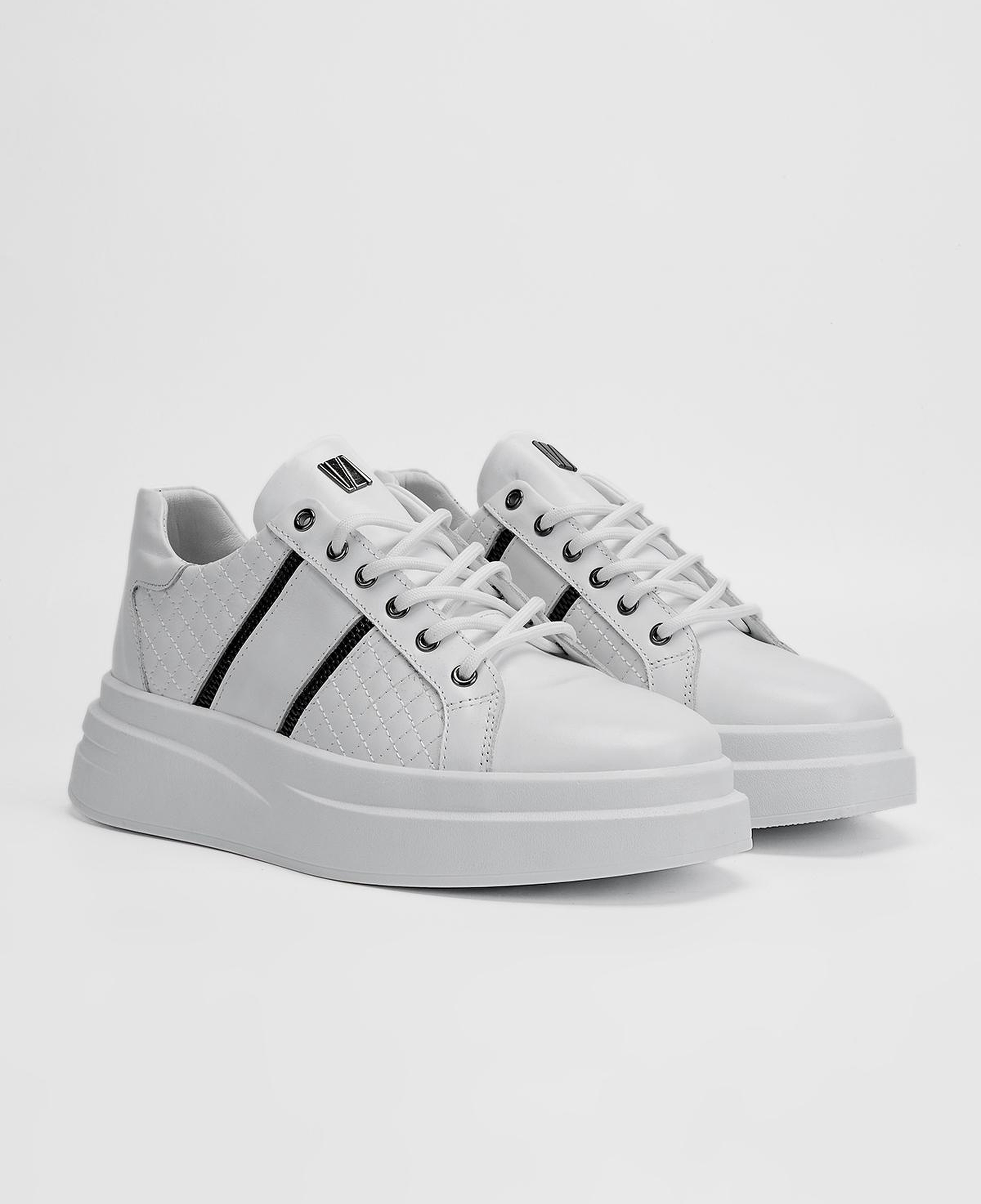 Valmenti Erkek Hakiki Deri Beyaz Sneakers & Spor Ayakkabı