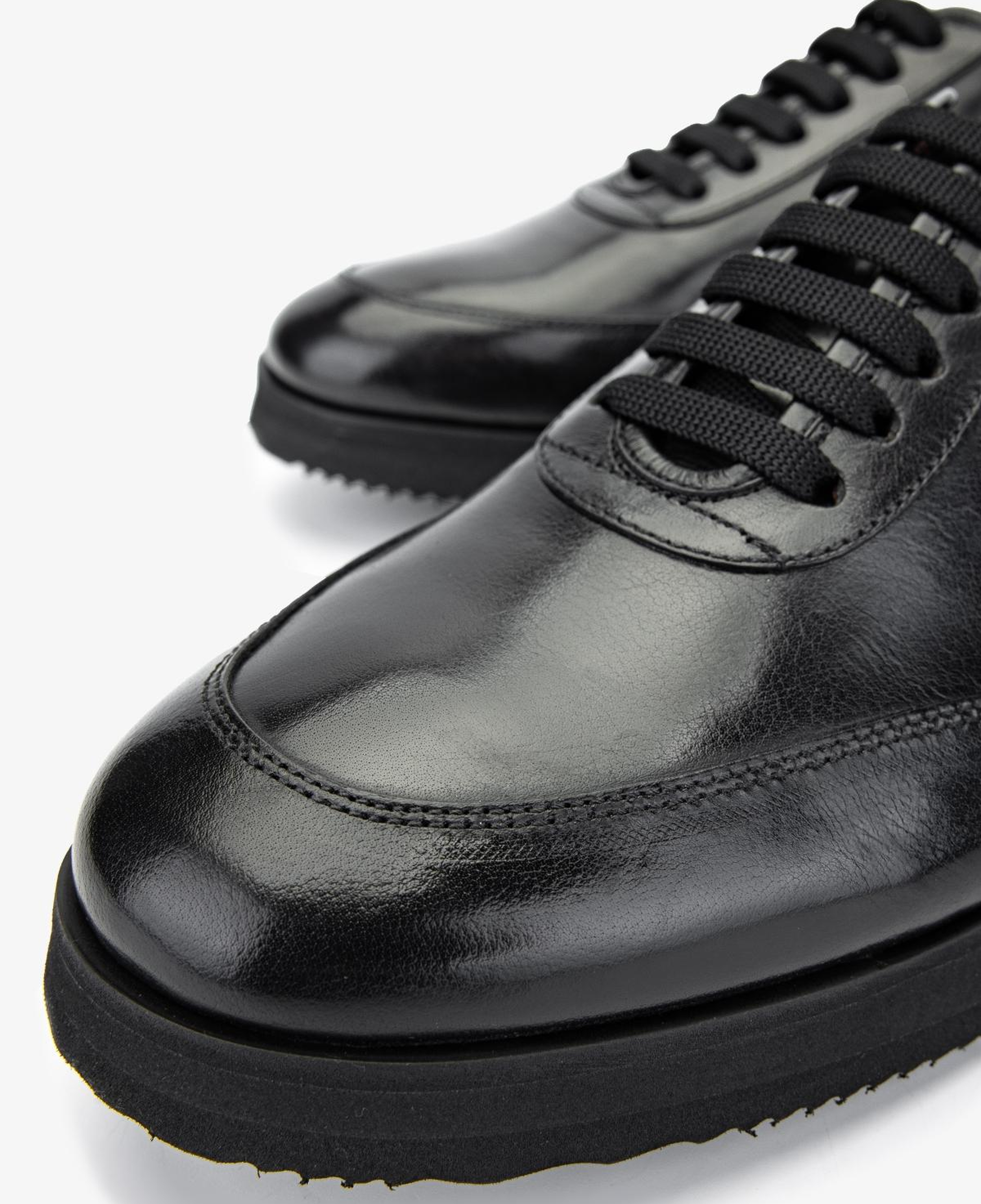 Valmenti Erkek Hakiki Deri Siyah Sneakers & Spor Ayakkabı