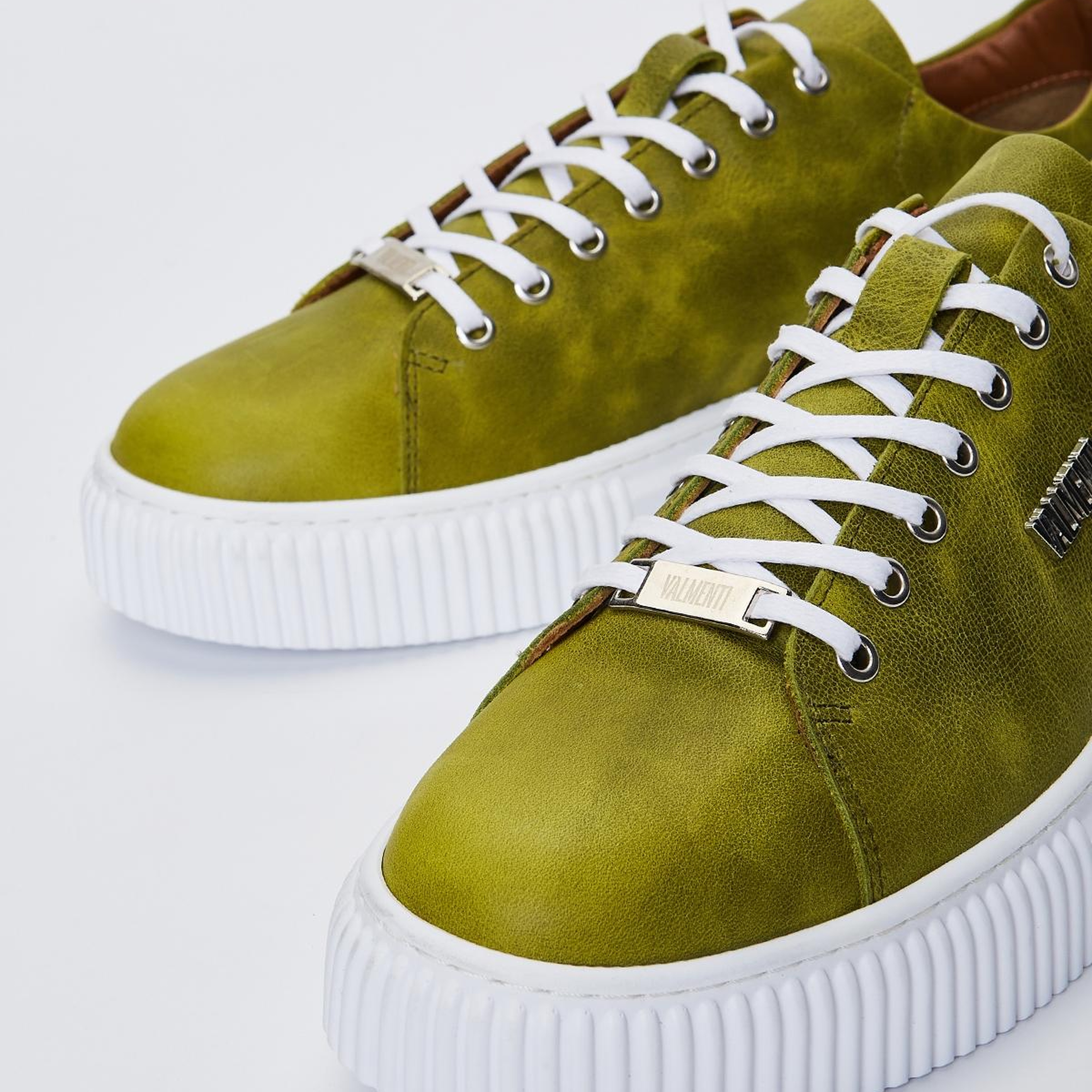 Valmenti Erkek Hakiki Deri Yeşil Sneakers & Spor Ayakkabı