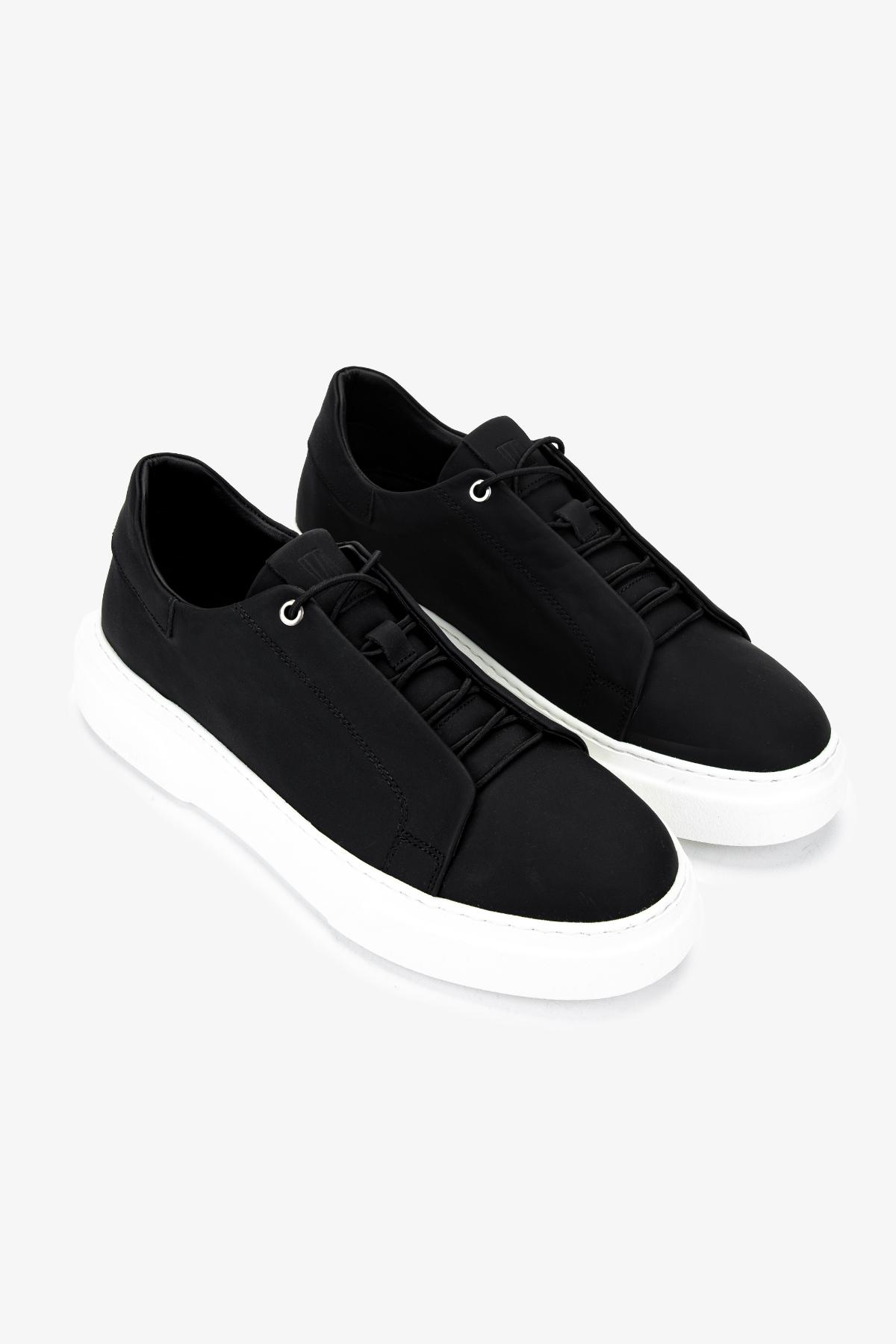 Valmenti Erkek Hakiki Deri Siyah Sneakers & Spor Ayakkabı