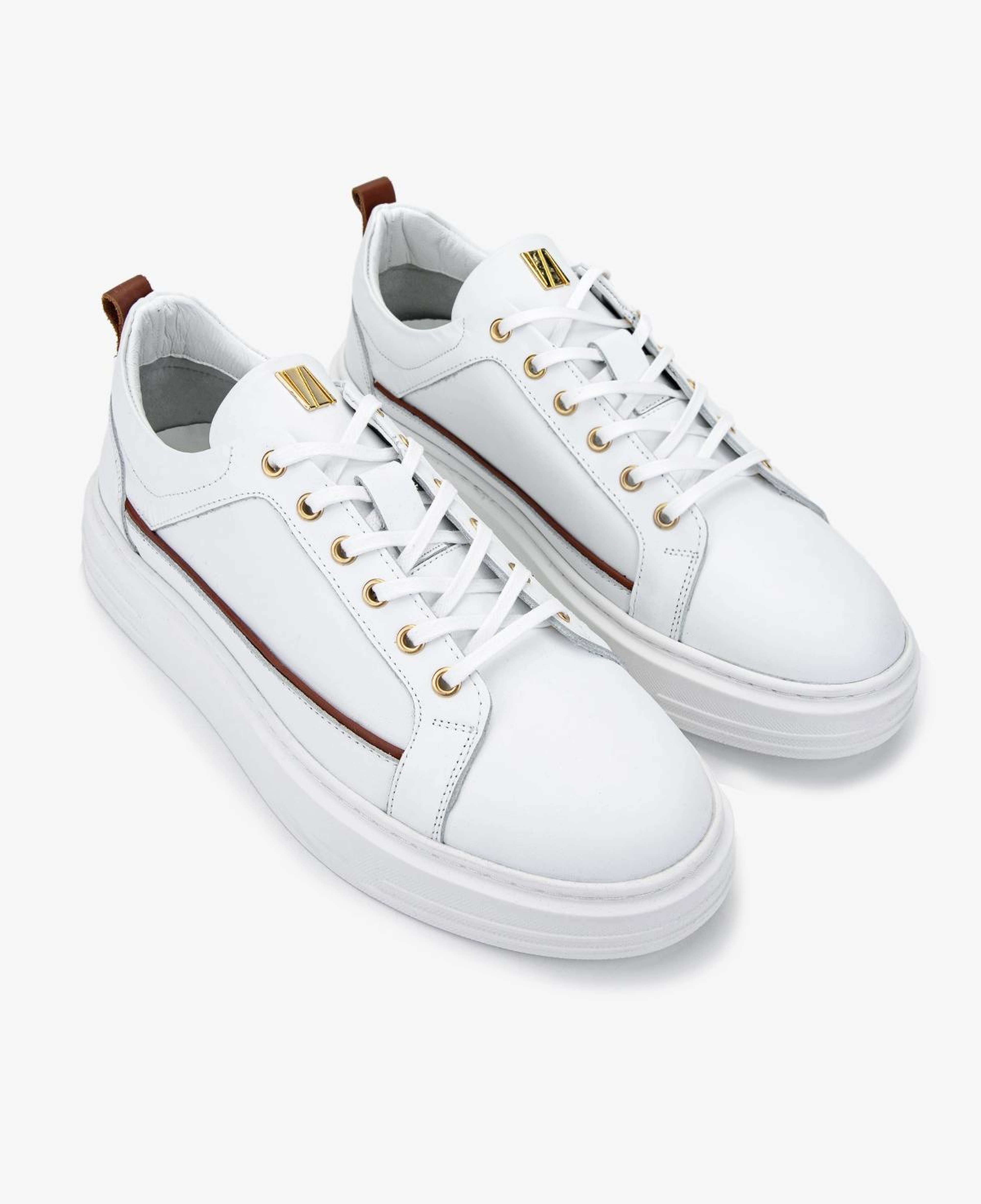 Valmenti Erkek Hakiki Deri Beyaz Sneakers & Spor Ayakkabı