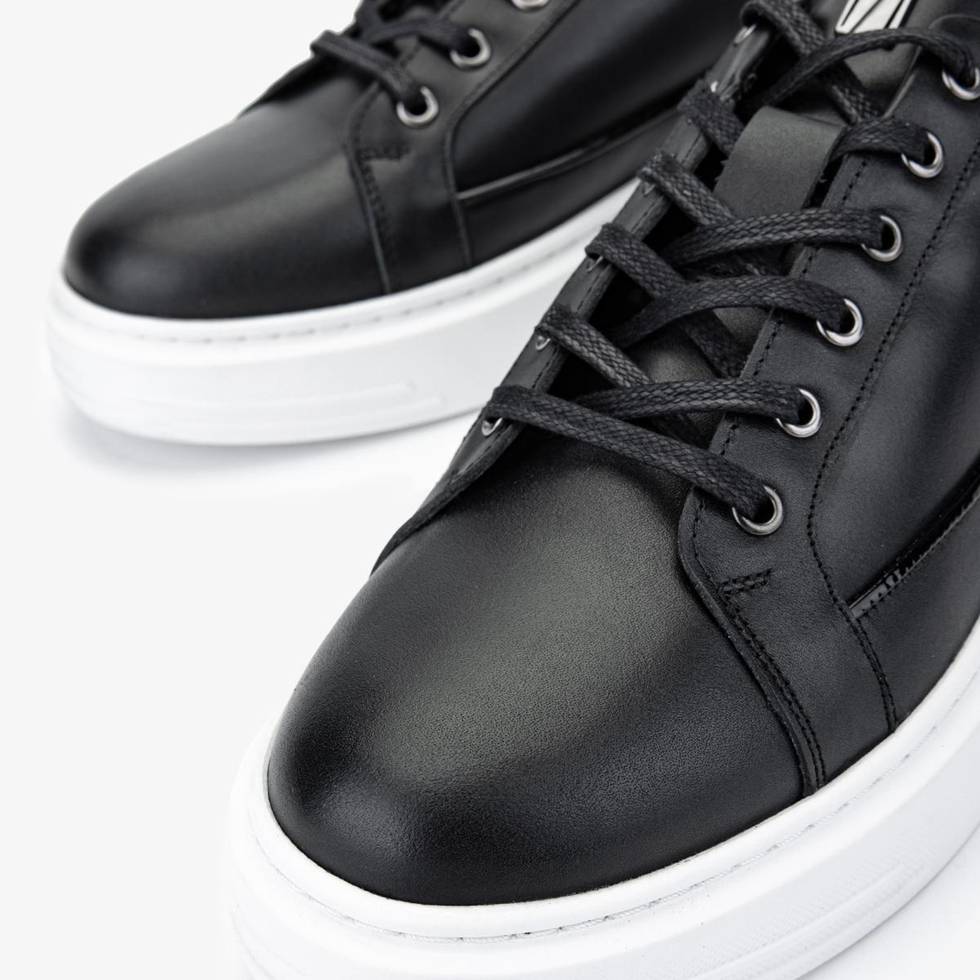 Valmenti Erkek Hakiki Deri Siyah Sneakers & Spor Ayakkabı