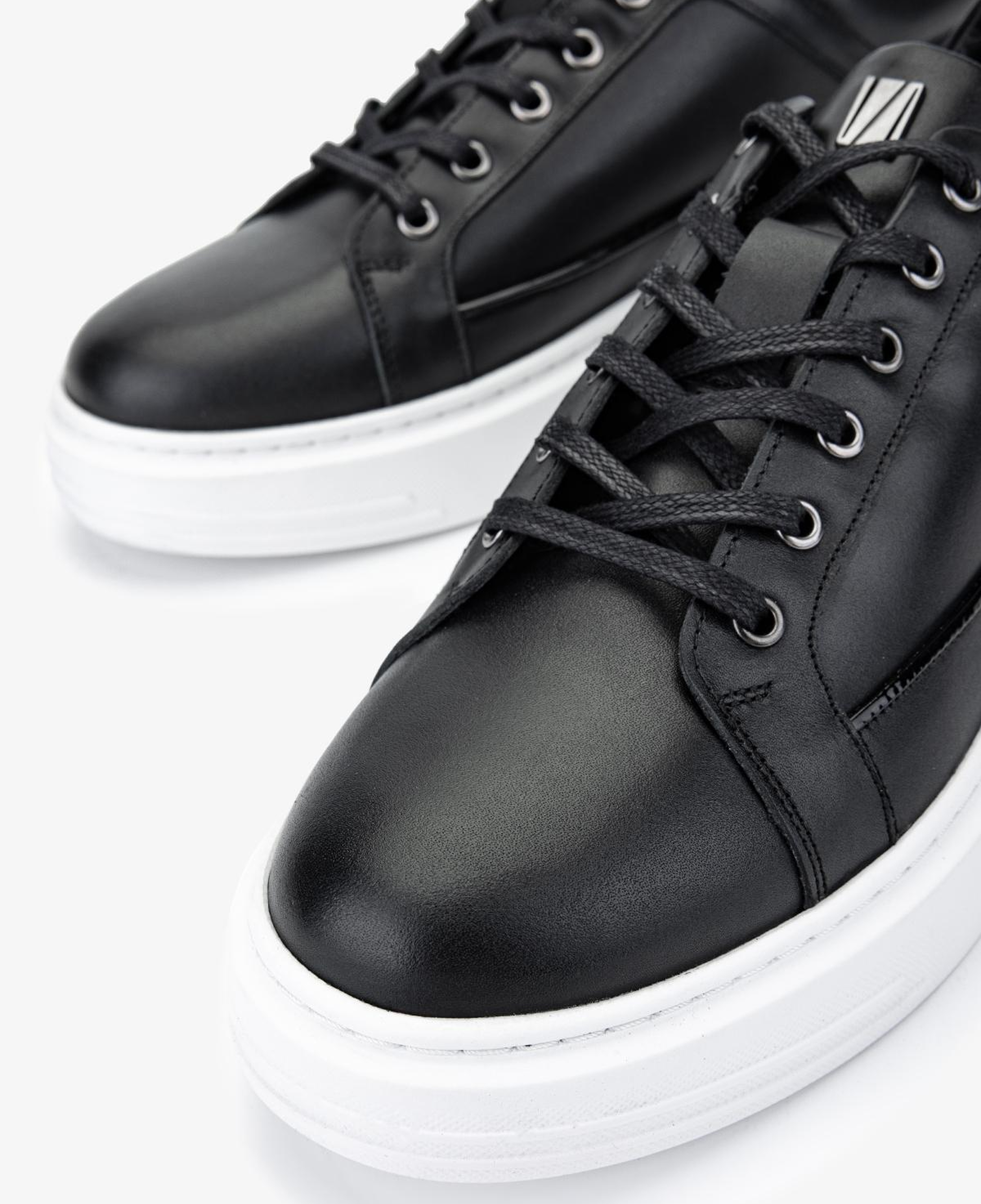 Valmenti Erkek Hakiki Deri Siyah Sneakers & Spor Ayakkabı