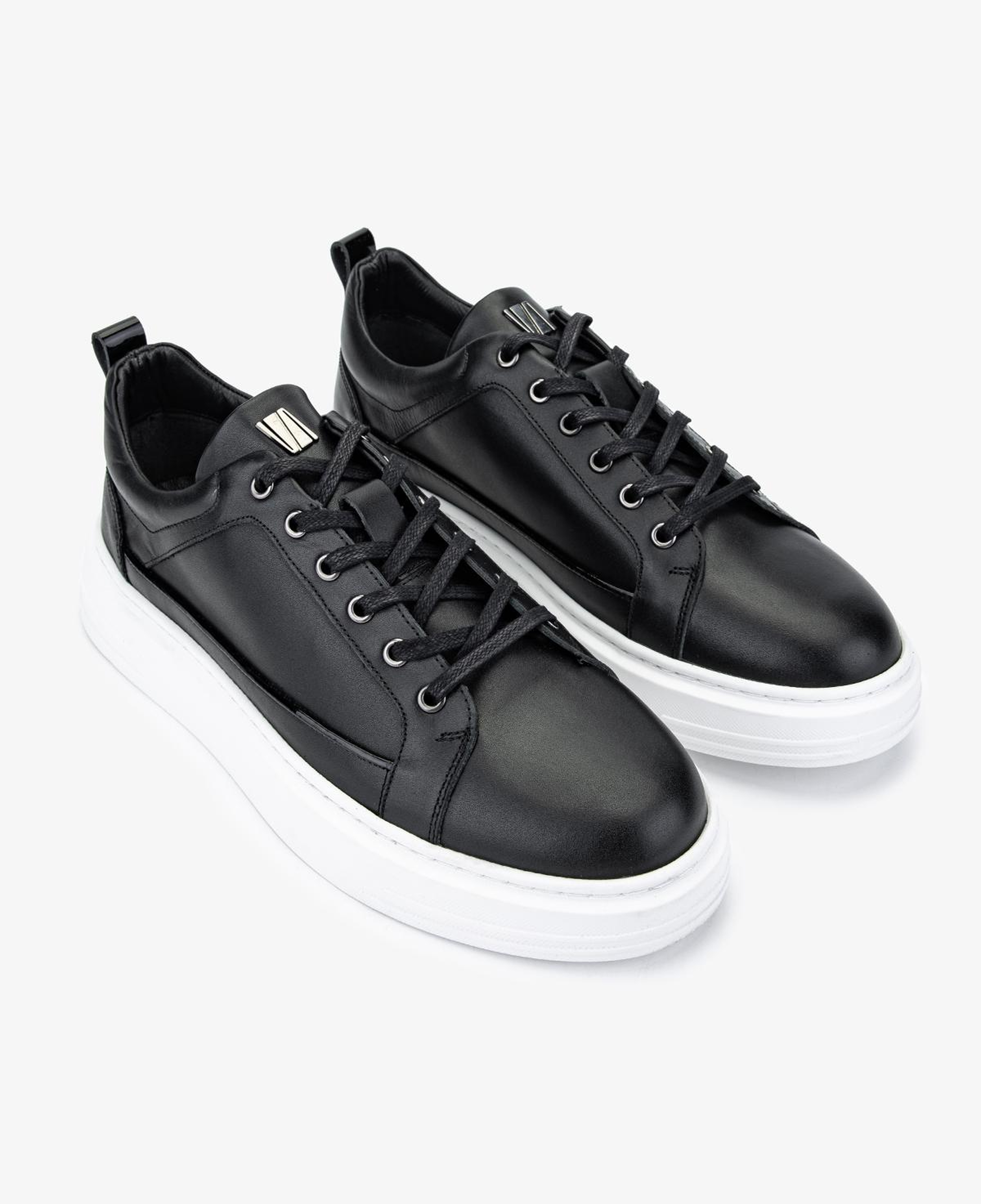 Valmenti Erkek Hakiki Deri Siyah Sneakers & Spor Ayakkabı