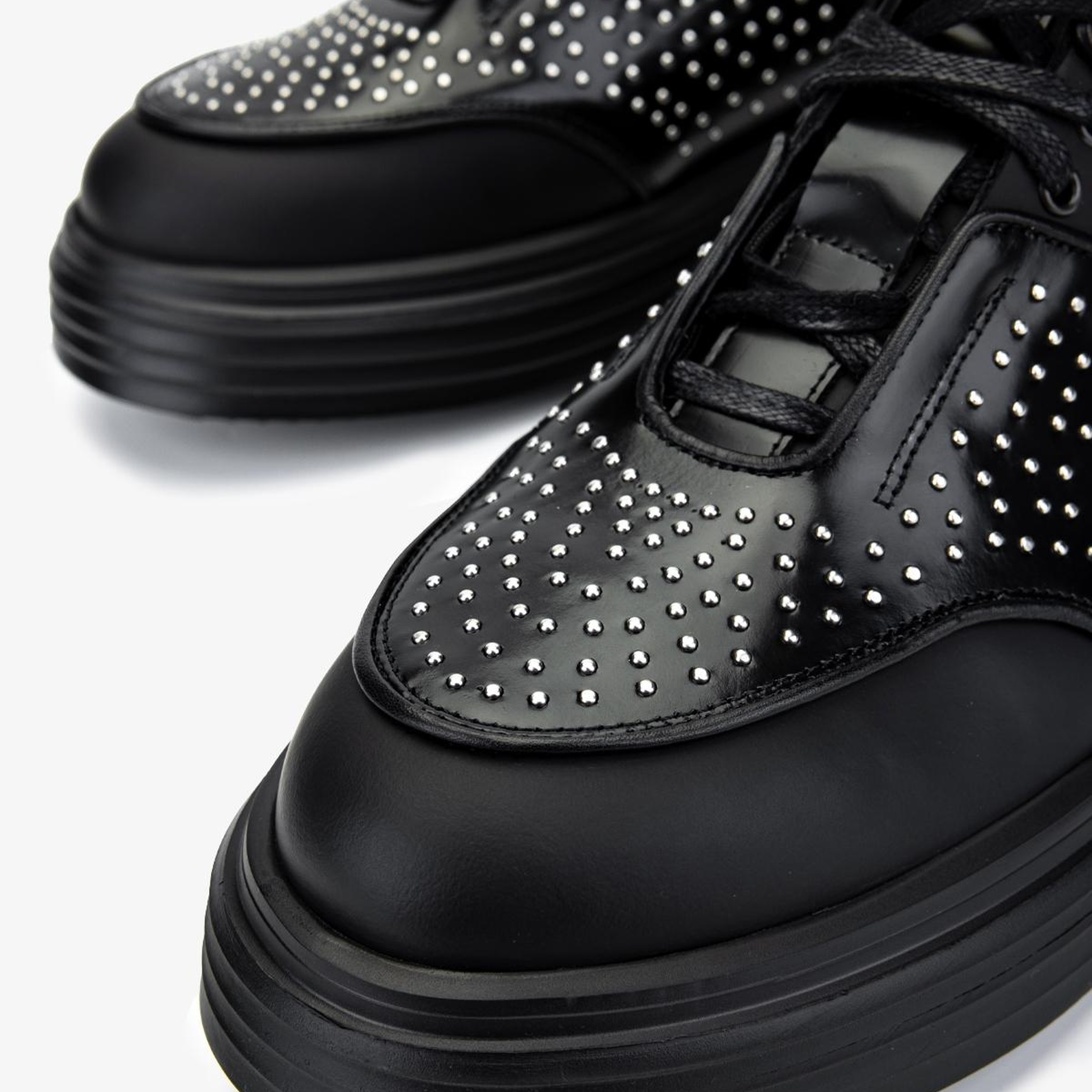 Valmenti Erkek Hakiki Deri Siyah Sneakers & Spor Ayakkabı