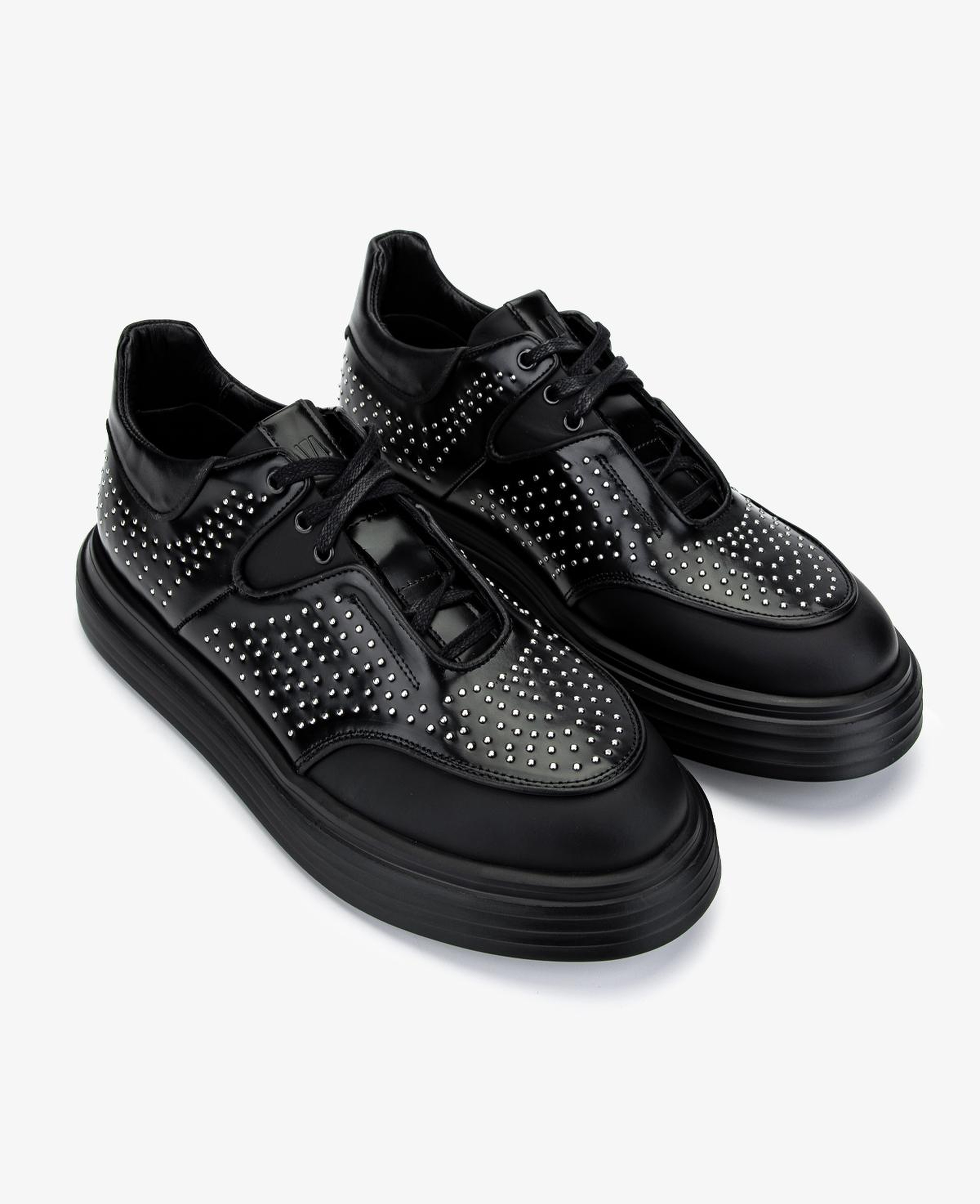 Valmenti Erkek Hakiki Deri Siyah Sneakers & Spor Ayakkabı