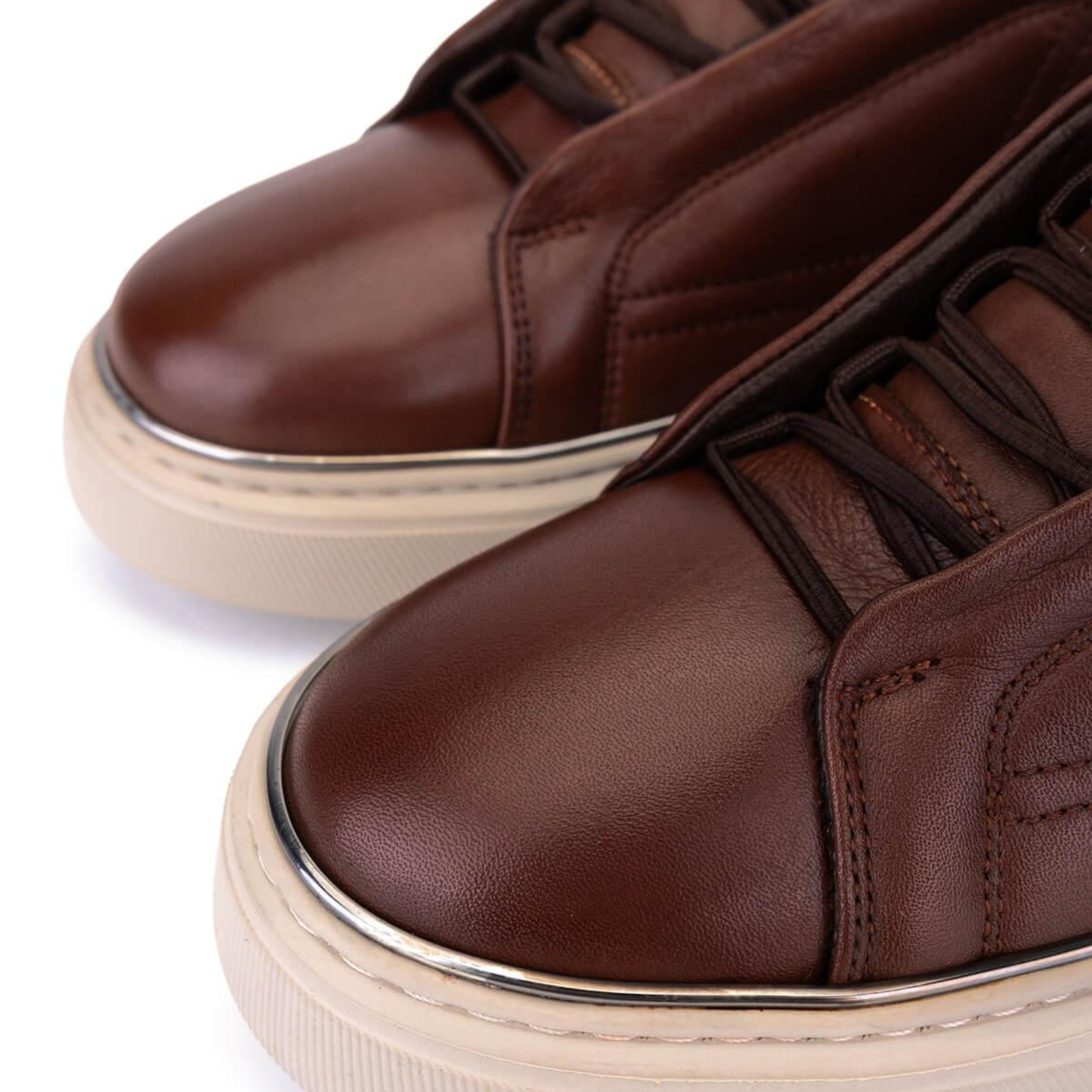 Tamer Tanca Erkek Hakiki Deri Kahverengi Sneakers & Spor Ayakkabı