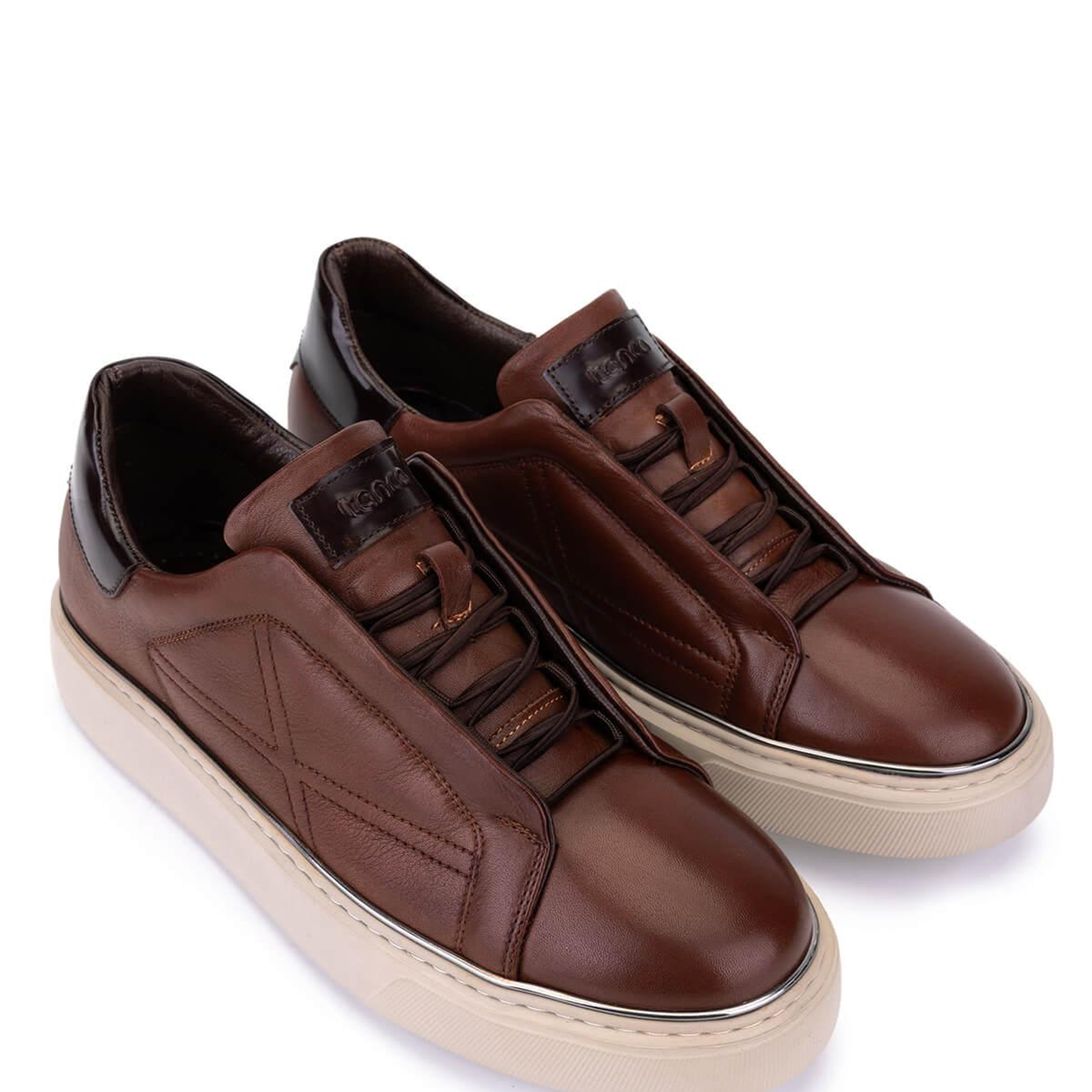 Tamer Tanca Erkek Hakiki Deri Kahverengi Sneakers & Spor Ayakkabı