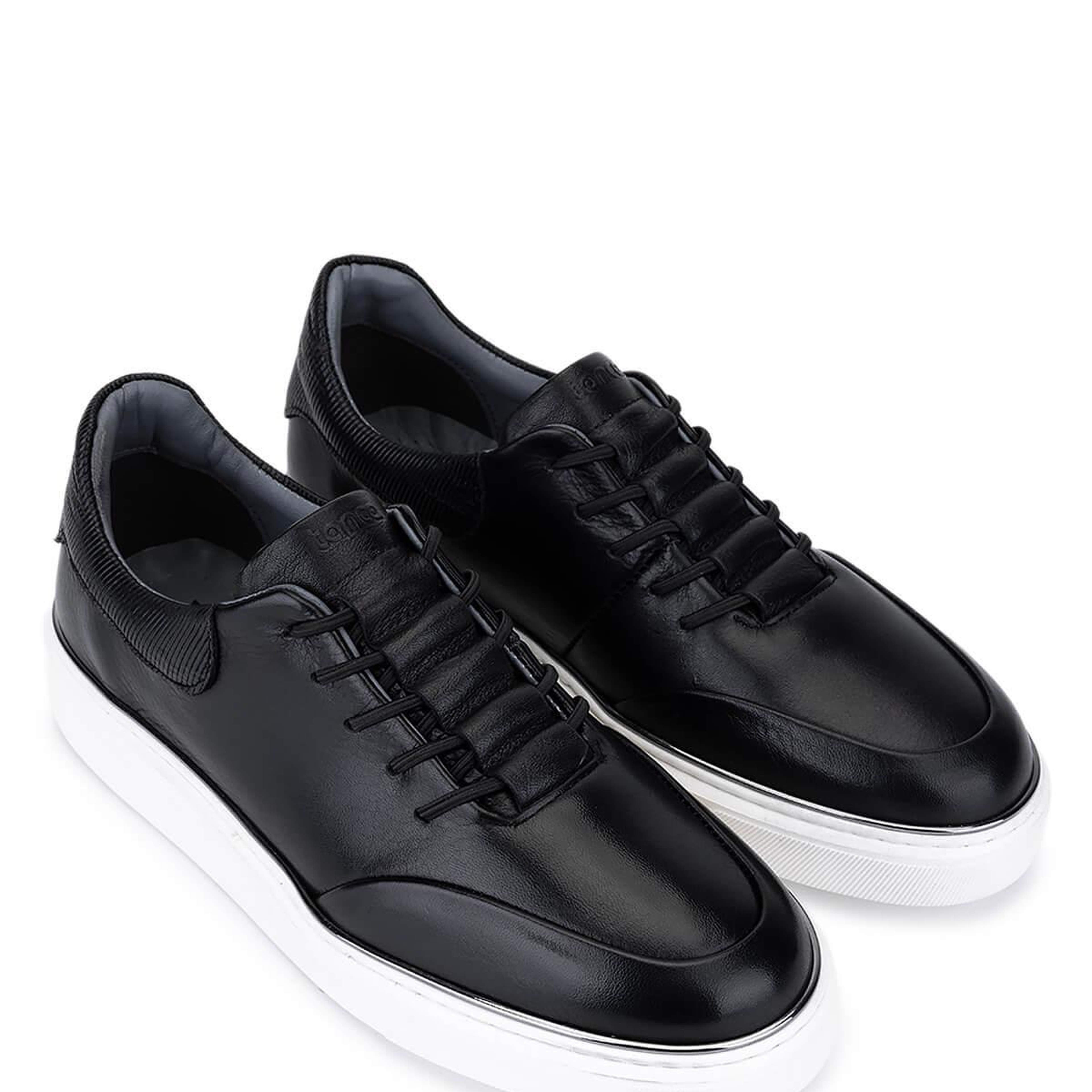 Tamer Tanca Erkek Hakiki Deri Siyah Sneakers & Spor Ayakkabı