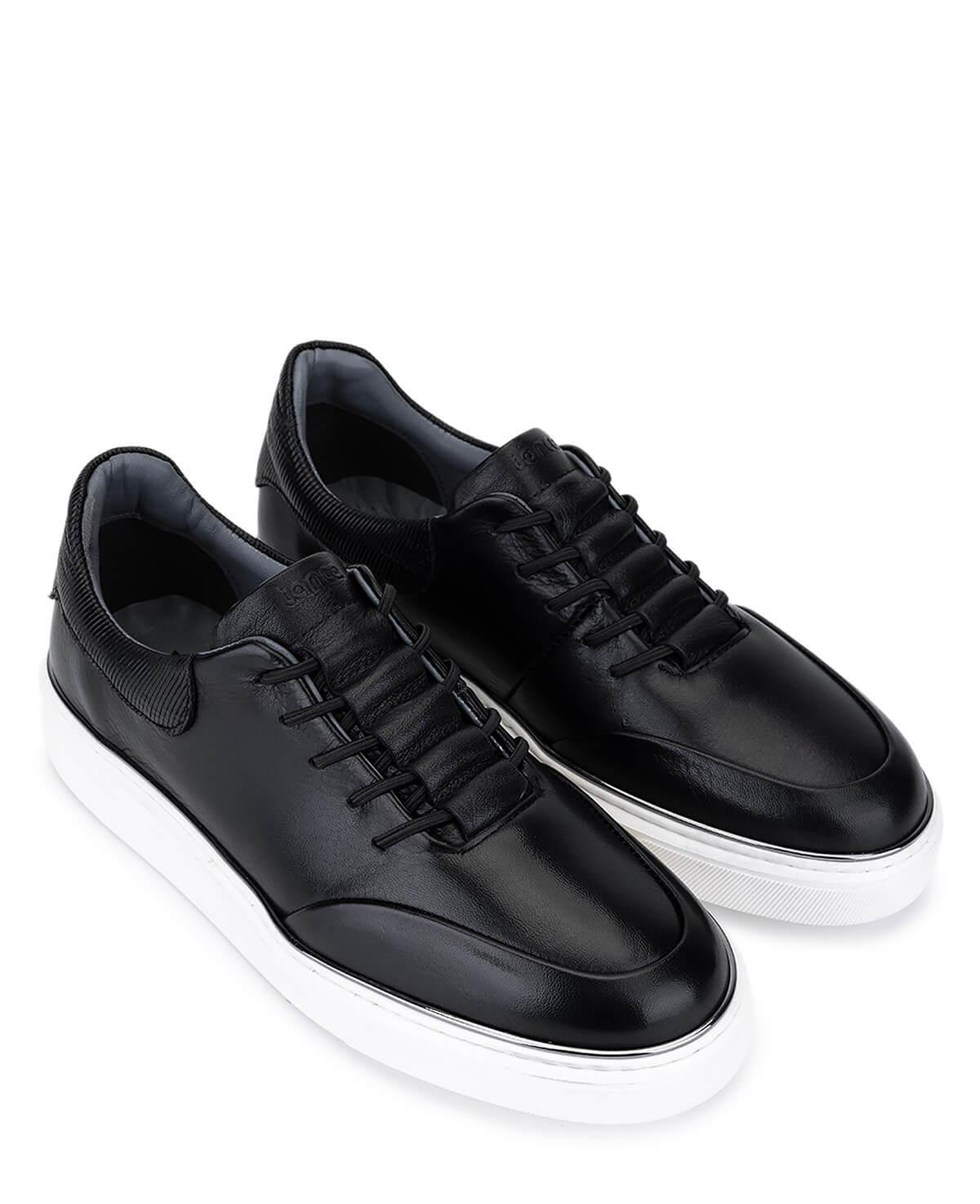 Tamer Tanca Erkek Hakiki Deri Siyah Sneakers & Spor Ayakkabı