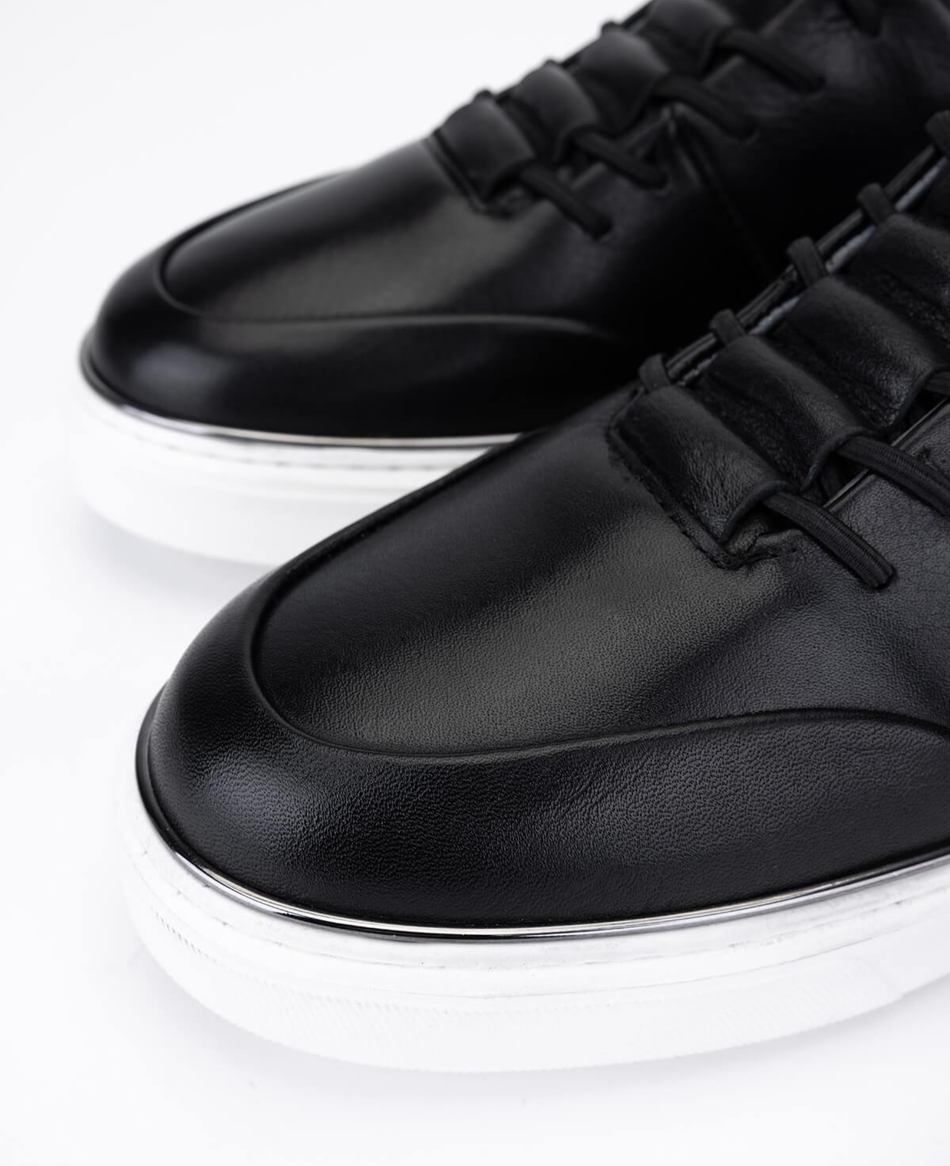 Tamer Tanca Erkek Hakiki Deri Siyah Sneakers & Spor Ayakkabı