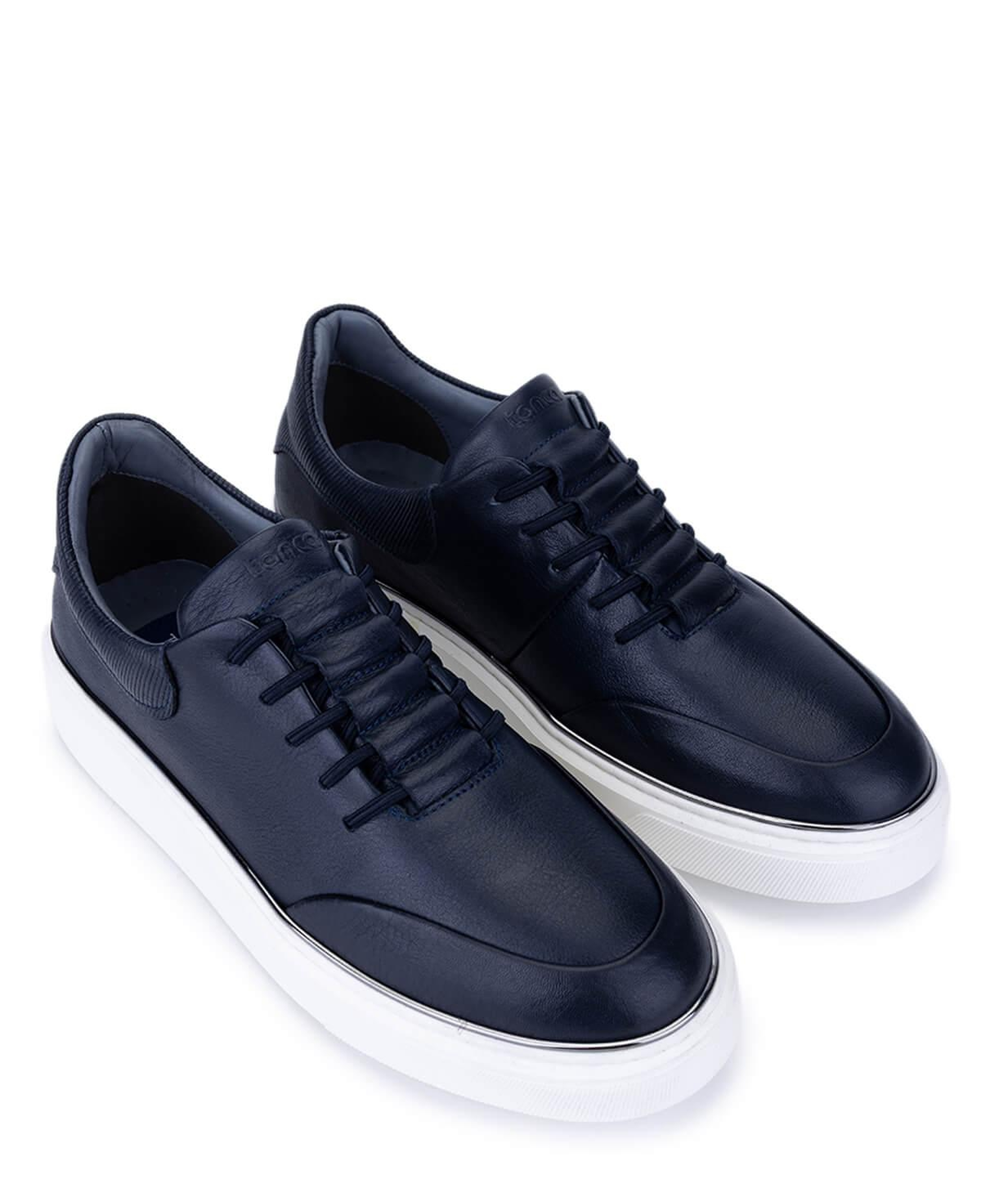 Tamer Tanca Erkek Hakiki Deri Lacivert Sneakers & Spor Ayakkabı