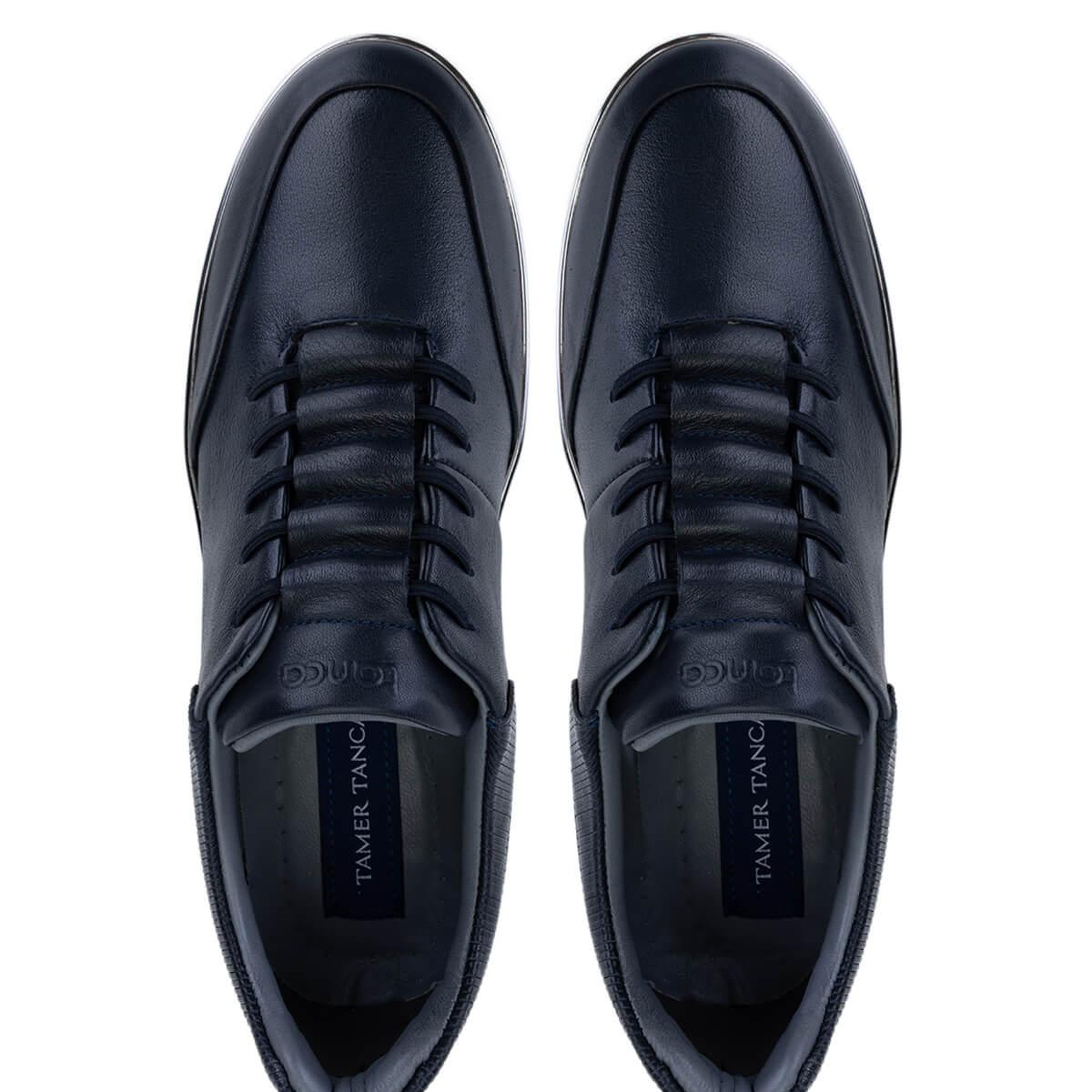 Tamer Tanca Erkek Hakiki Deri Lacivert Sneakers & Spor Ayakkabı