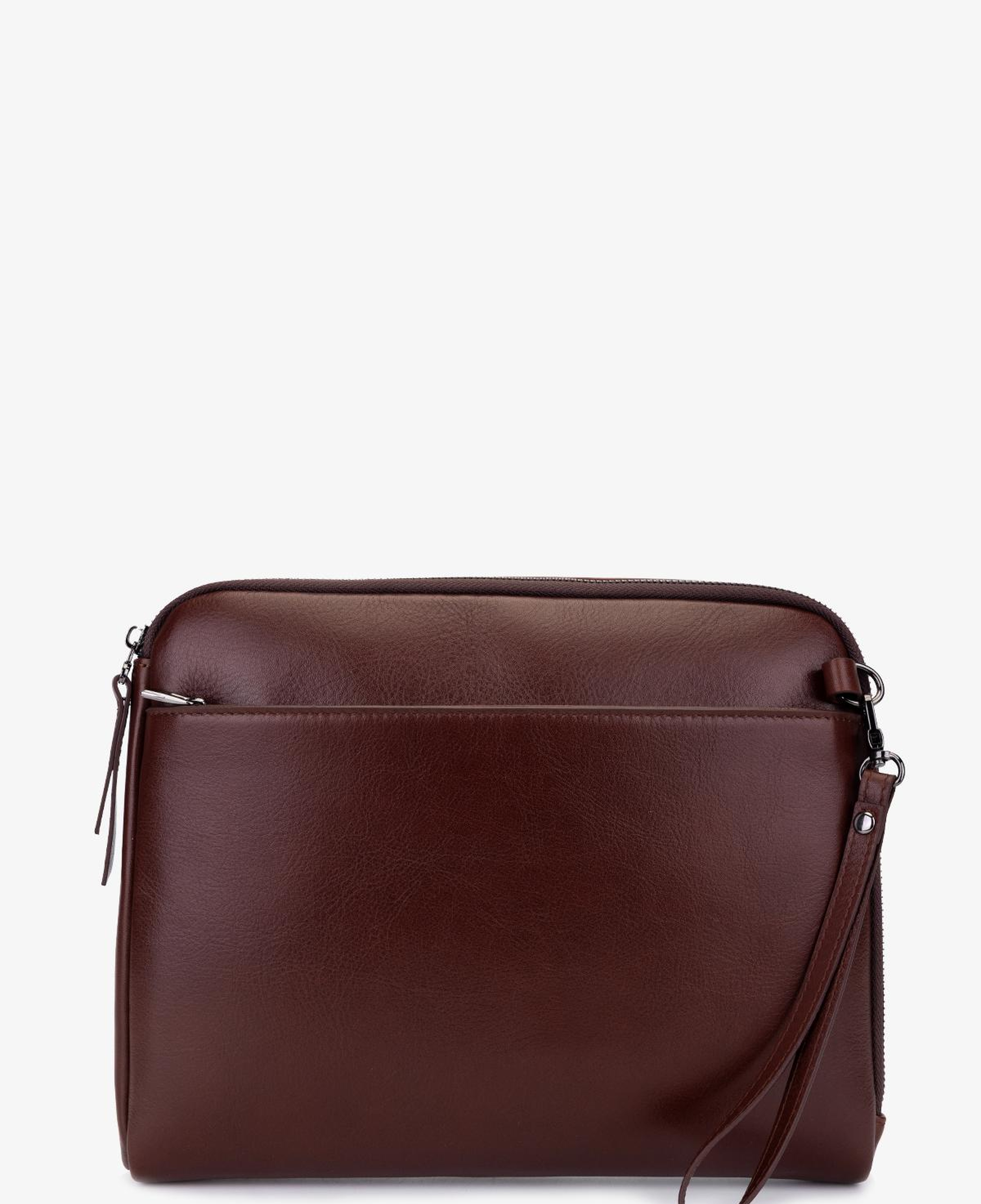 Valmenti Erkek Hakiki Deri Kahverengi El Çantası