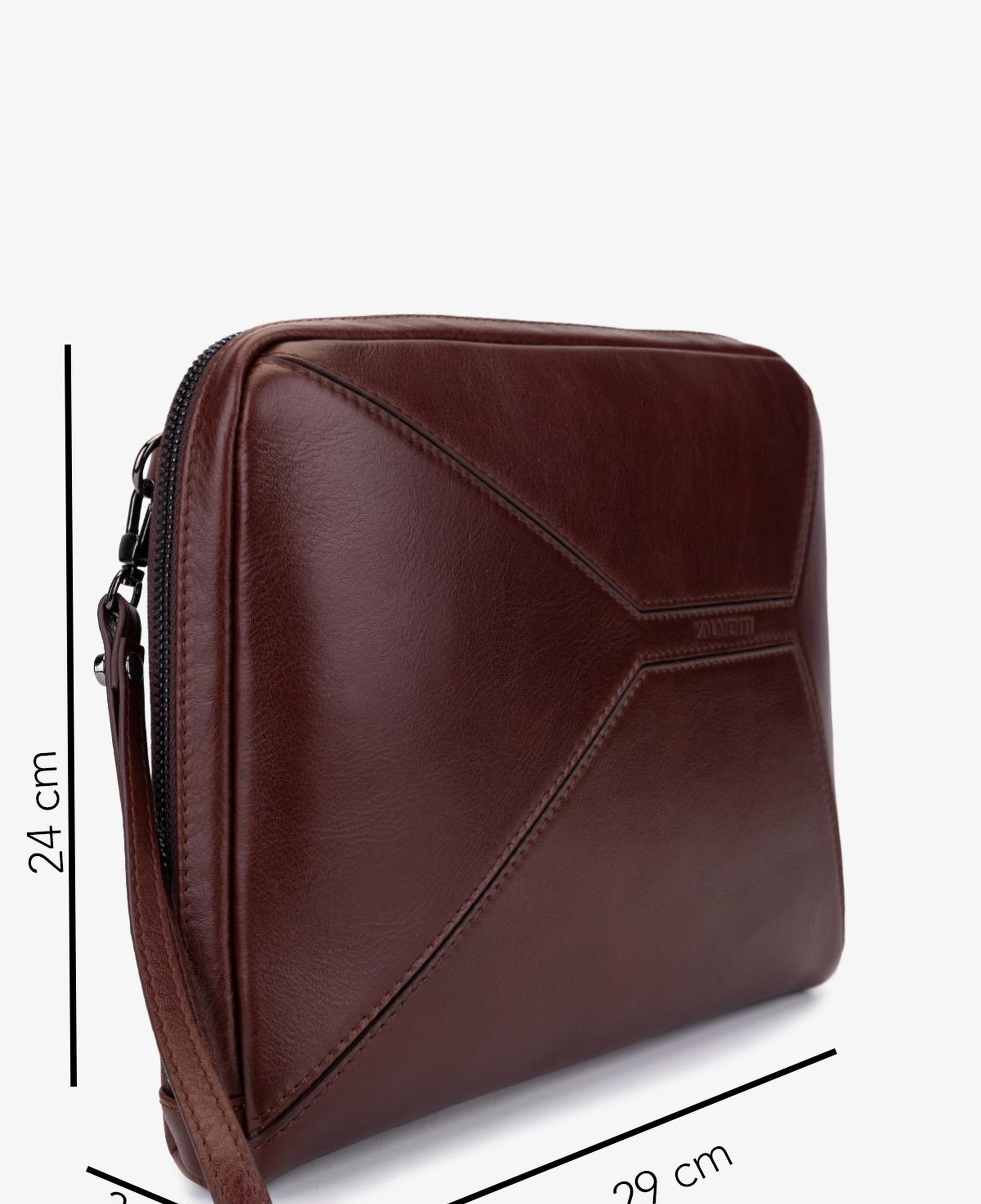 Valmenti Erkek Hakiki Deri Kahverengi El Çantası