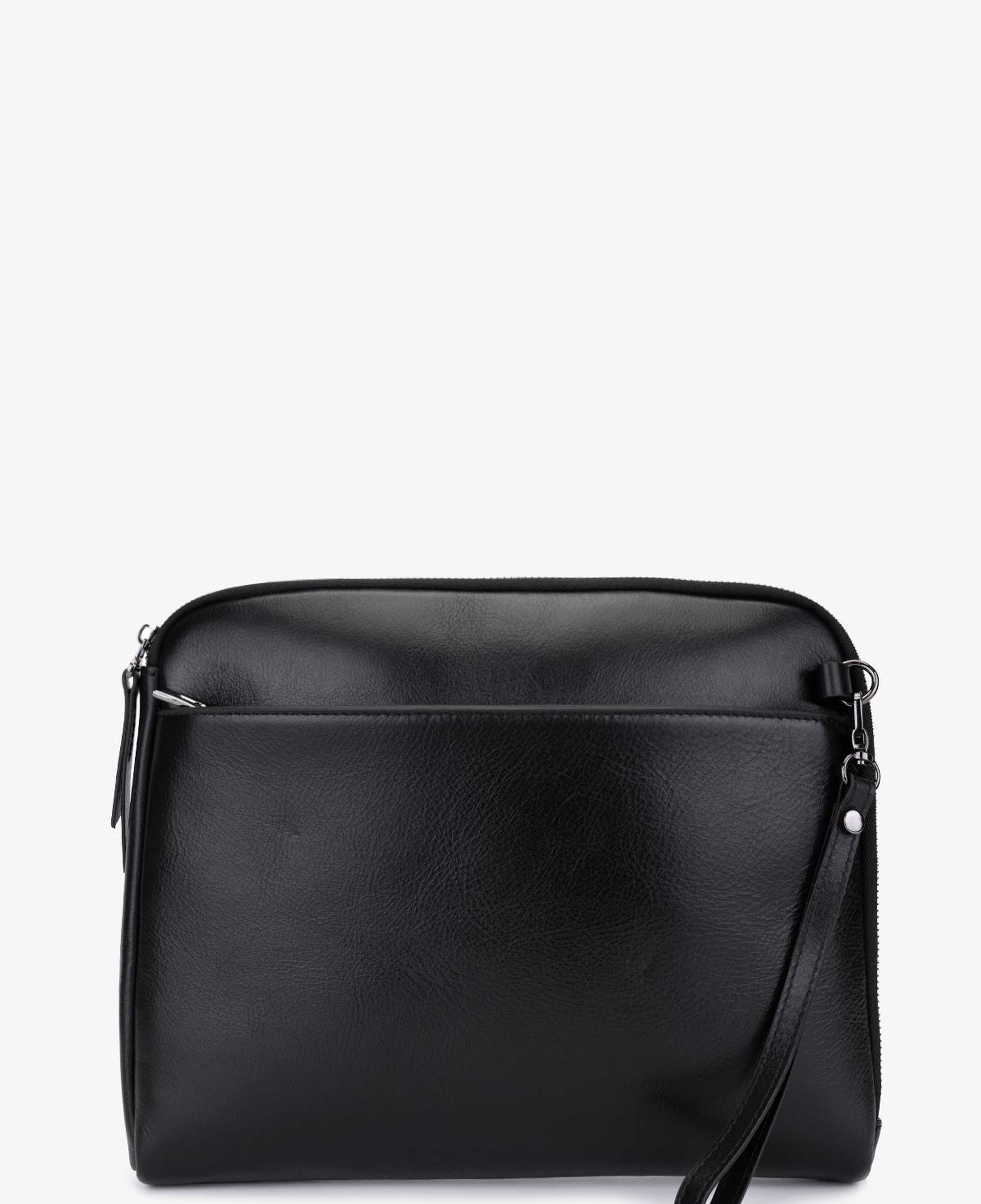 Valmenti Erkek Hakiki Deri Siyah El Çantası