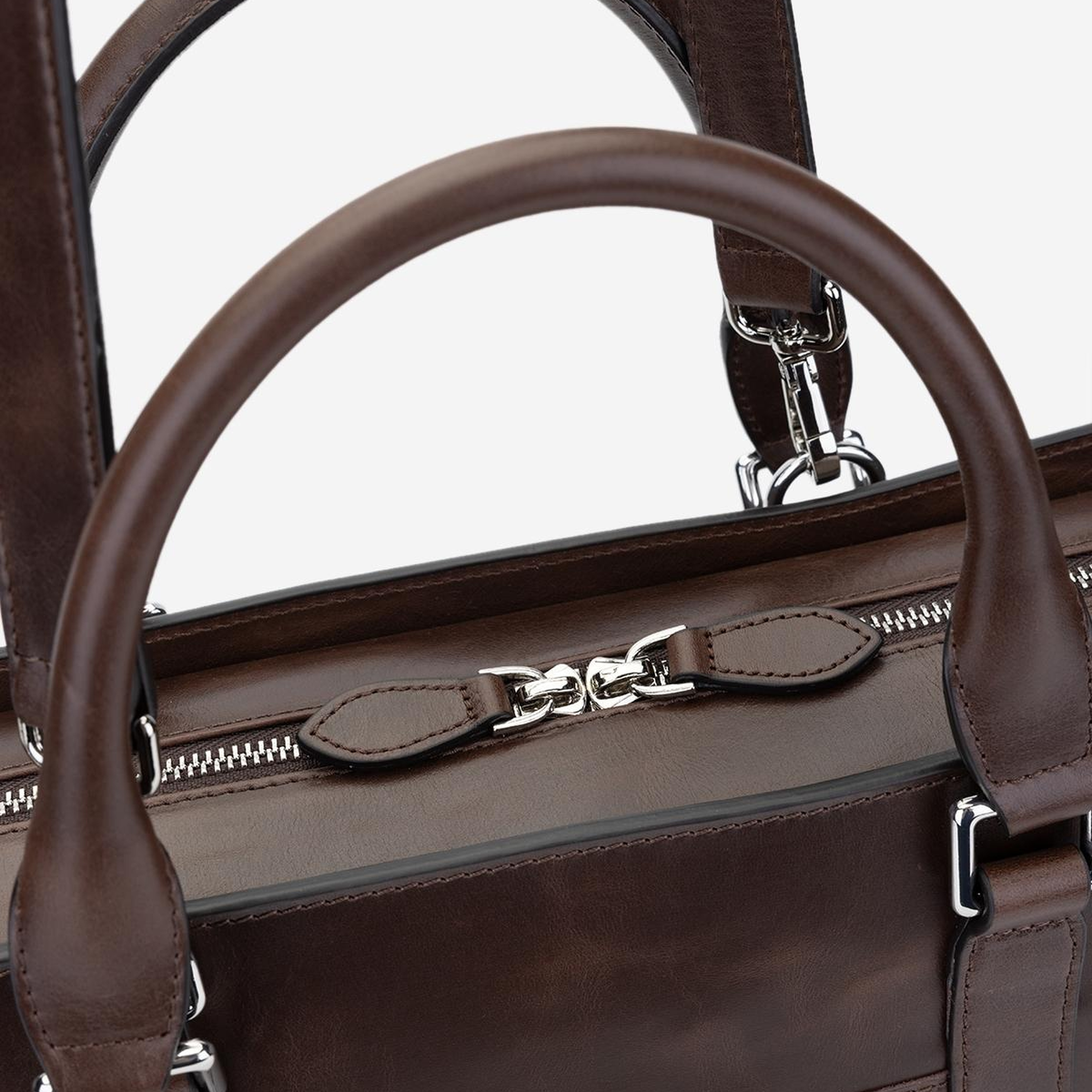 Valmenti Erkek Hakiki Deri Kahverengi Evrak Çantası