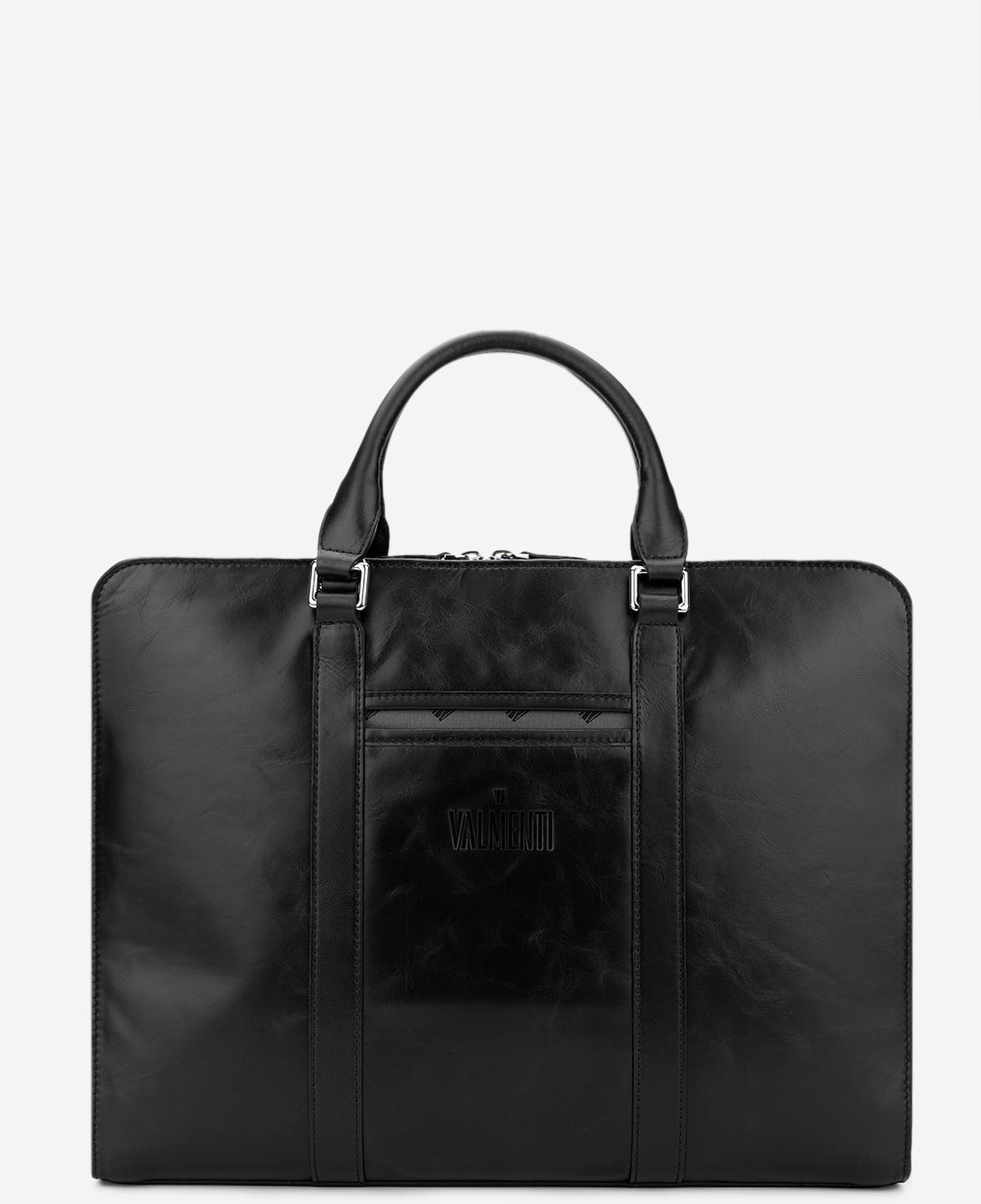 Valmenti Erkek Hakiki Deri Siyah Evrak Çantası