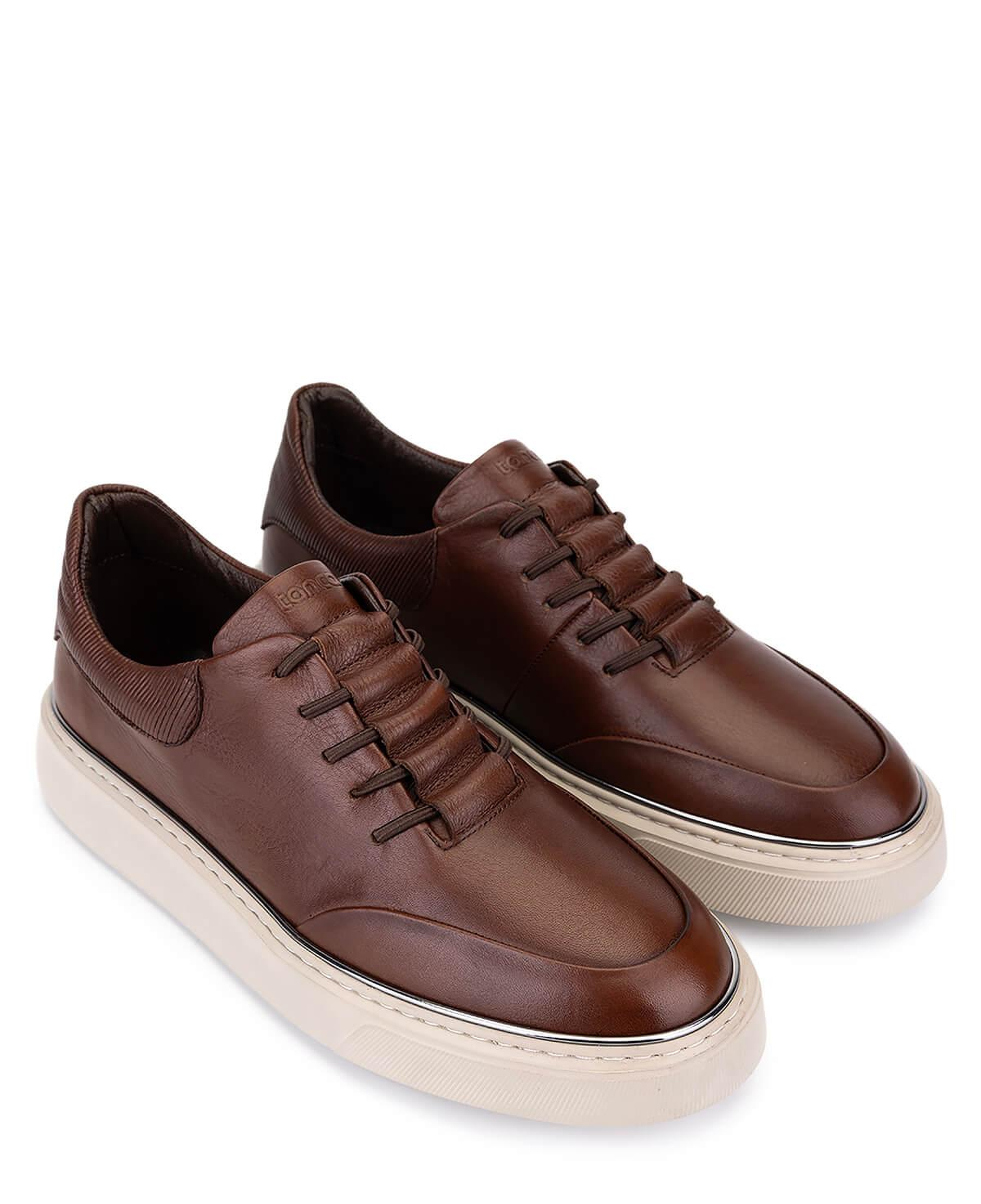 Tamer Tanca Erkek Hakiki Deri Kahverengi Sneakers & Spor Ayakkabı