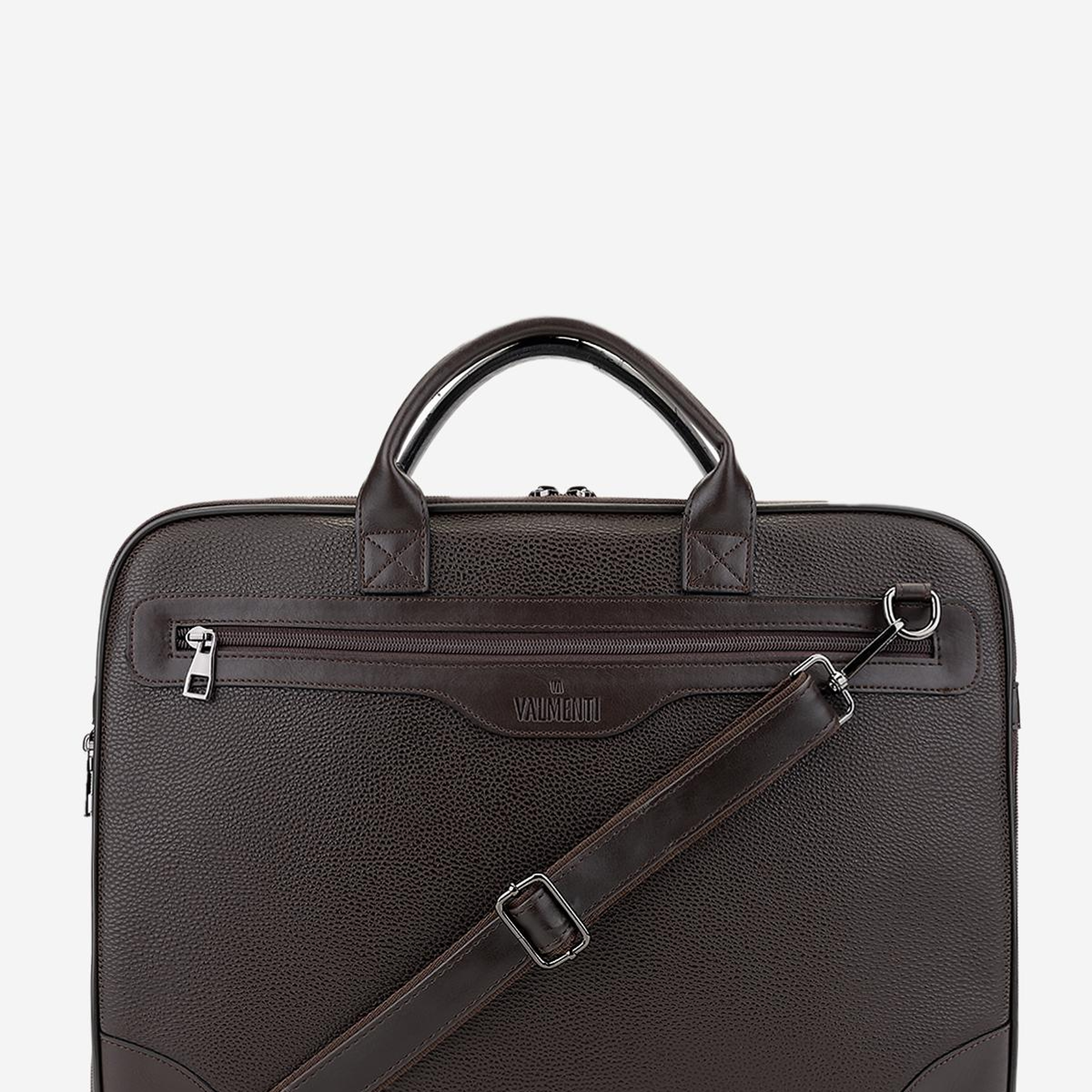 Valmenti Erkek Suni Deri Kahverengi Evrak Çantası