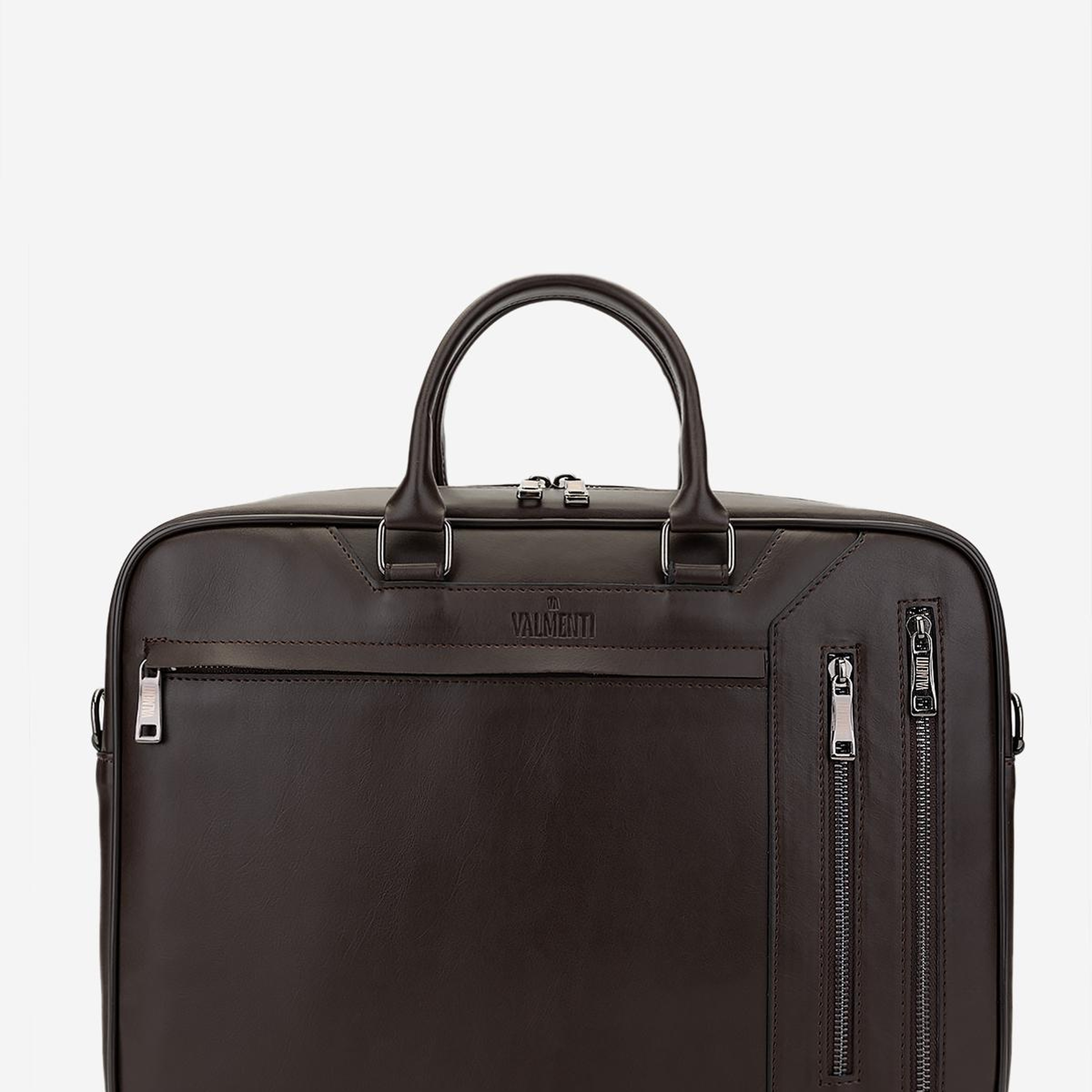 Valmenti Erkek Suni Deri Kahverengi Evrak Çantası