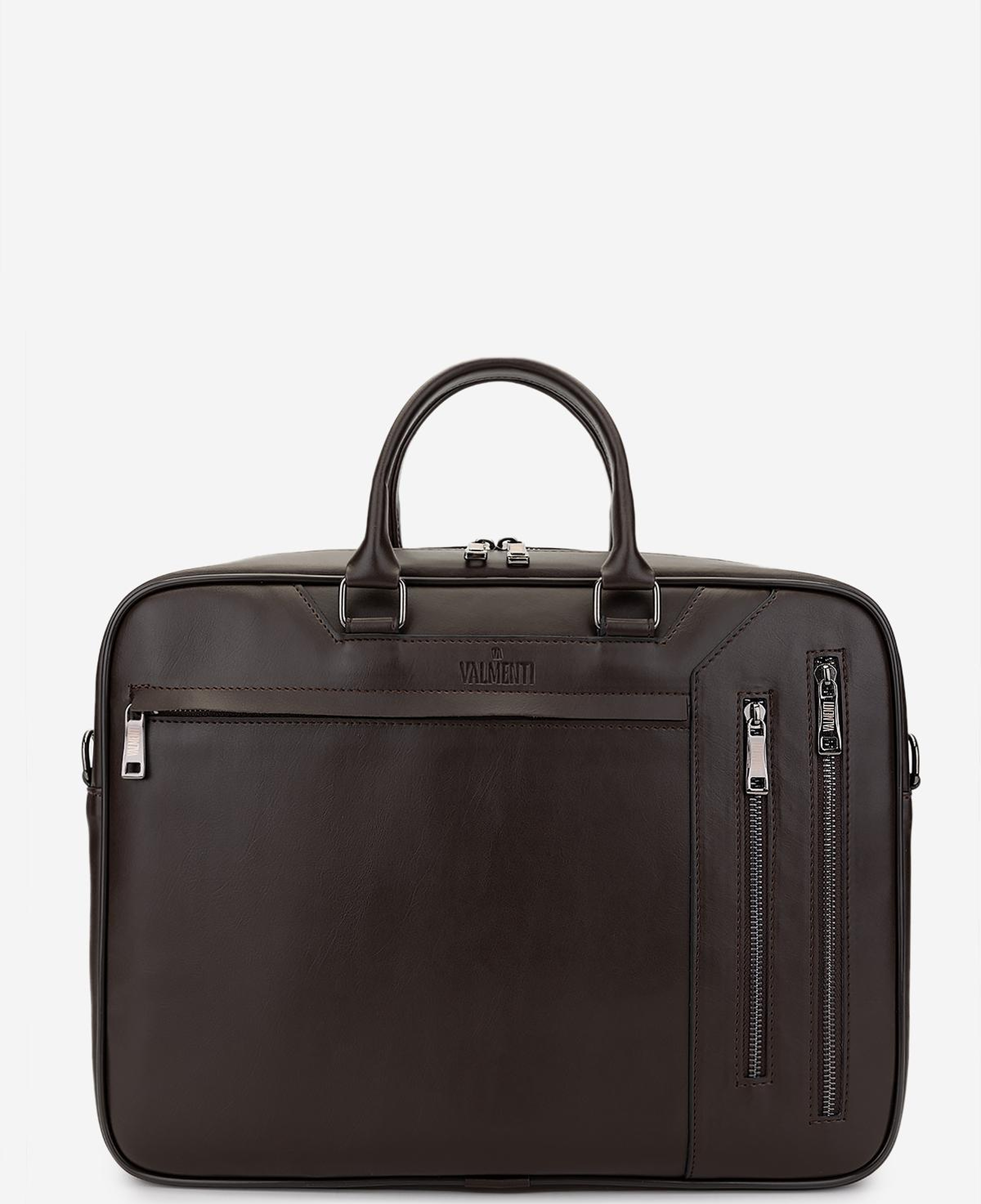 Valmenti Erkek Suni Deri Kahverengi Evrak Çantası