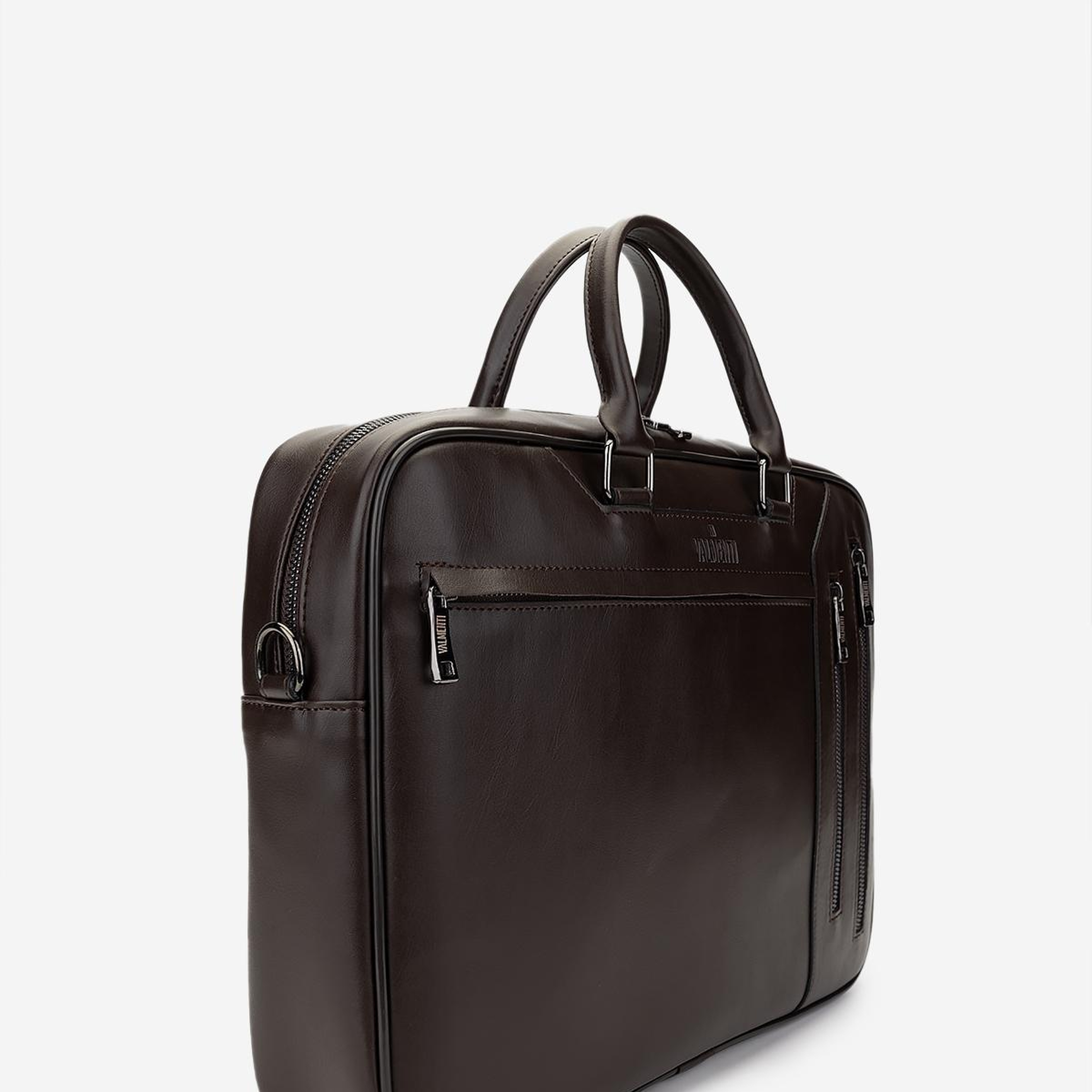 Valmenti Erkek Suni Deri Kahverengi Evrak Çantası