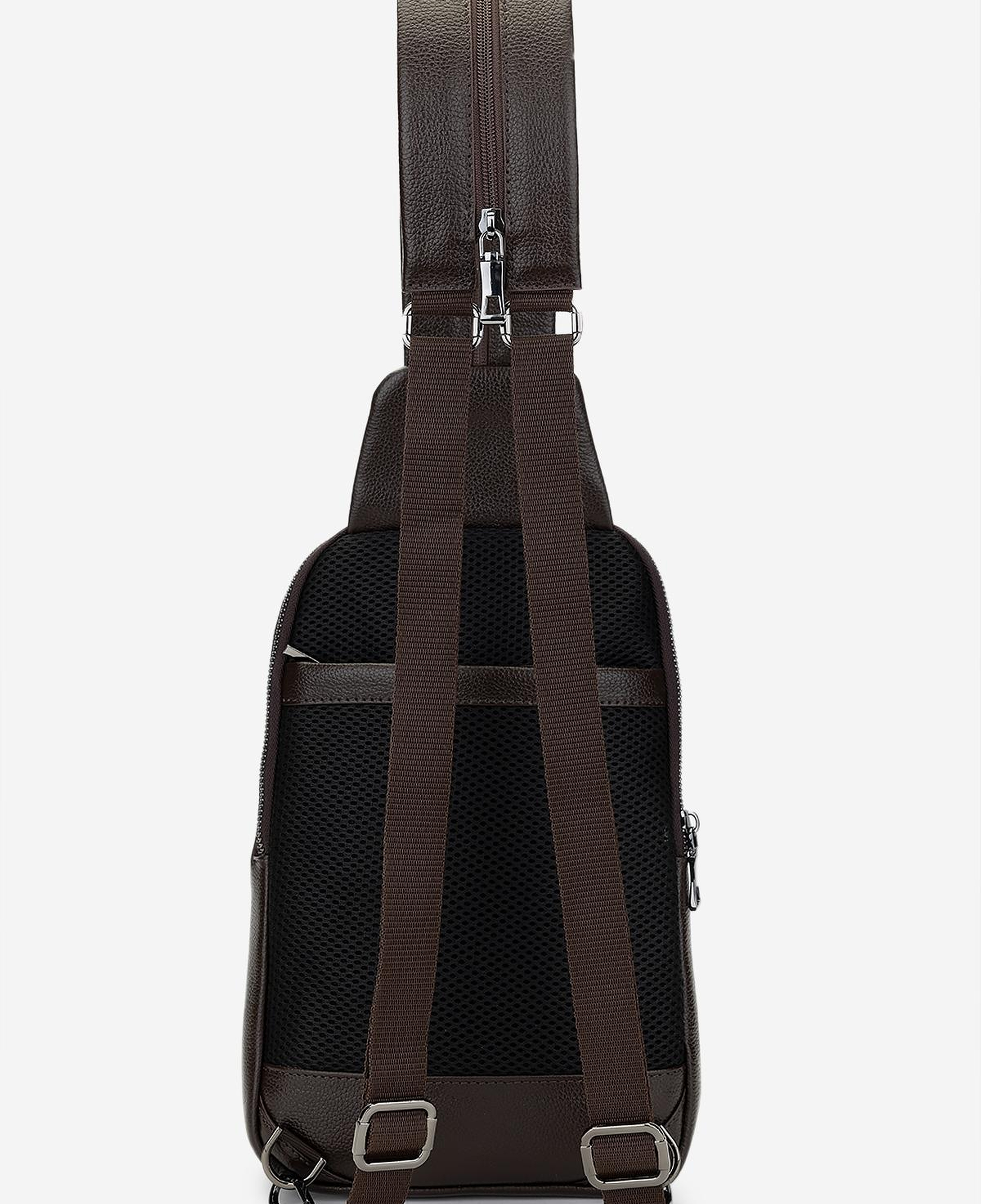 Valmenti Erkek Hakiki Deri Kahverengi Body Bag Çanta