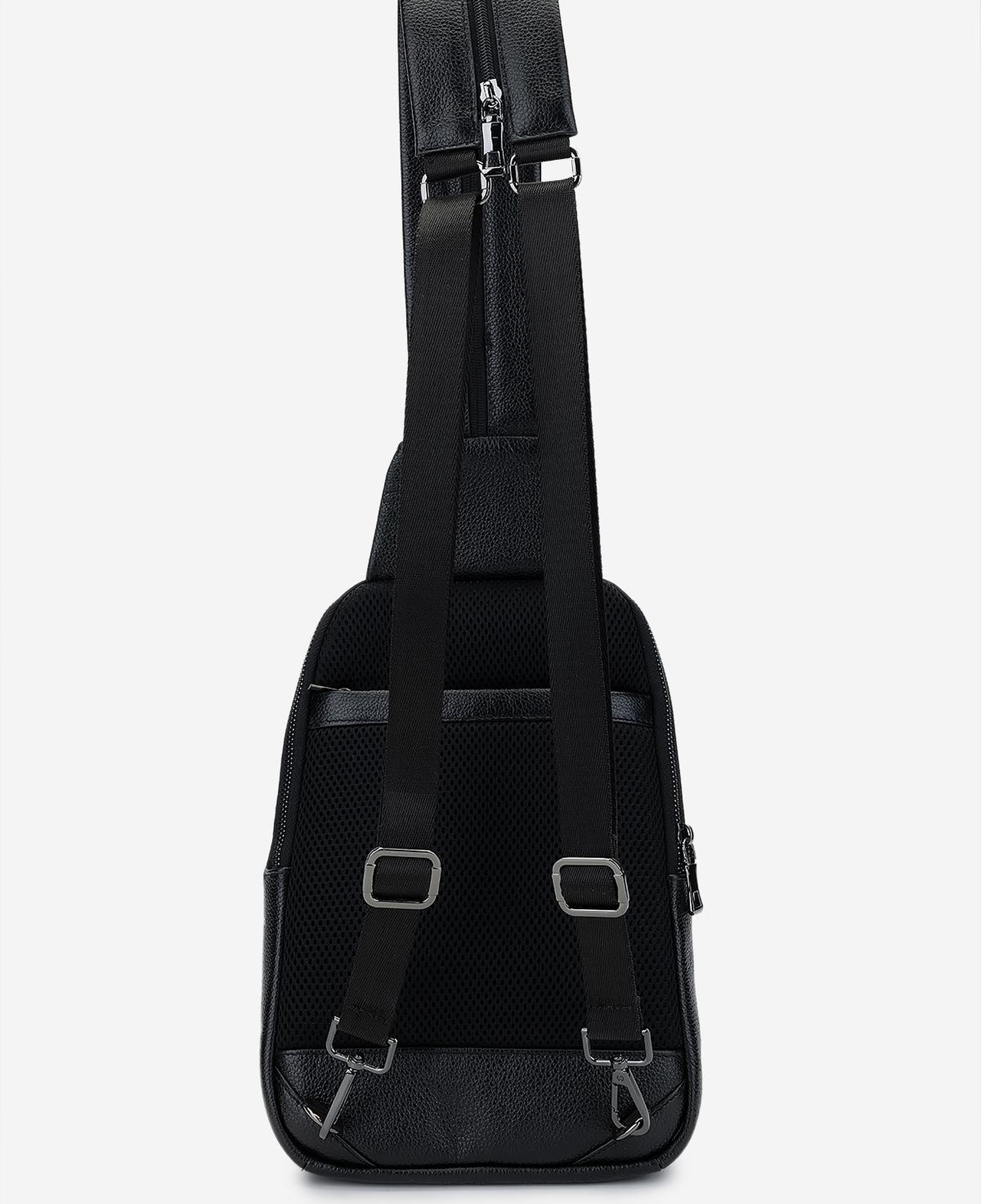 Valmenti Erkek Hakiki Deri Siyah Body Bag Çanta