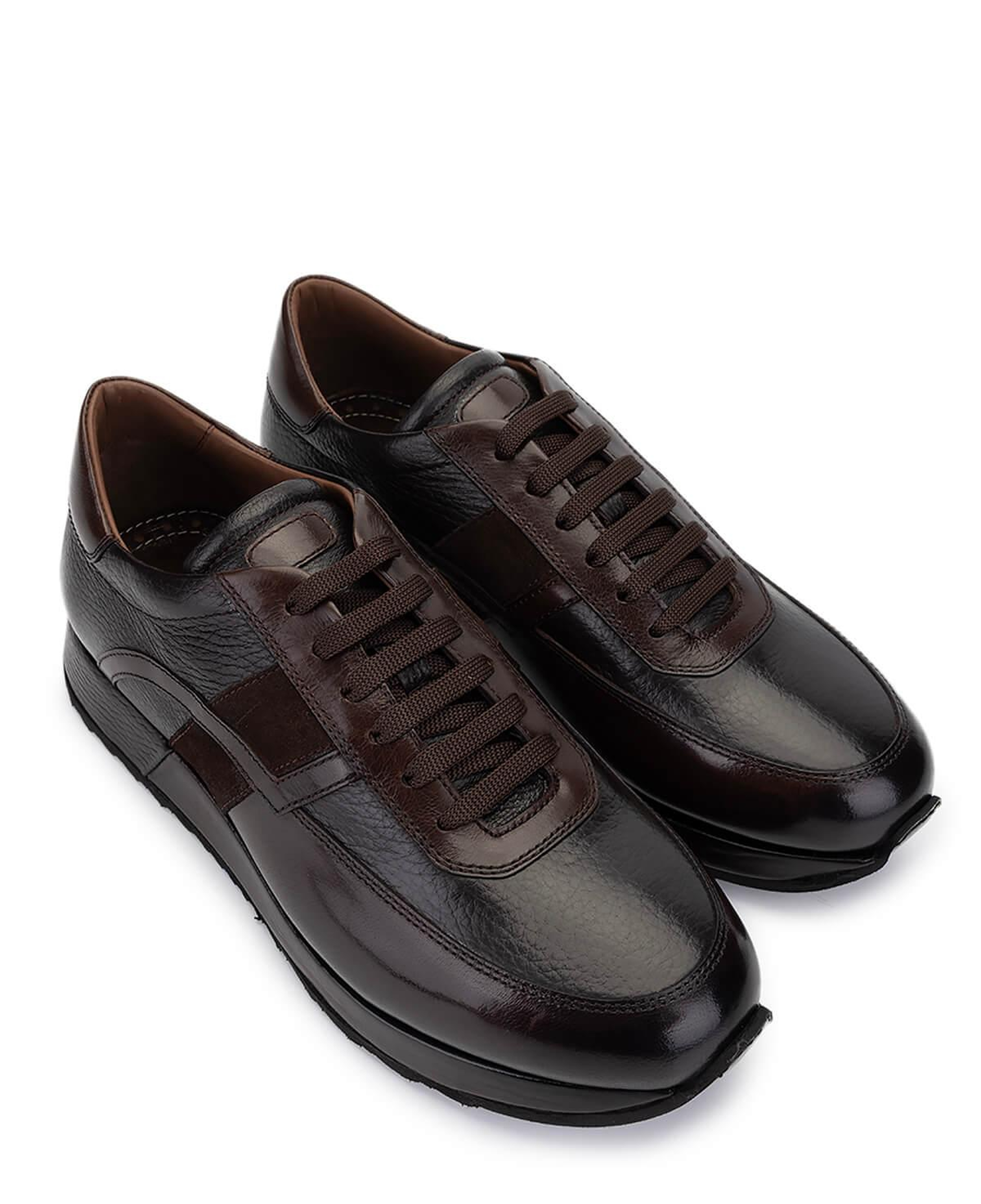 Tamer Tanca Erkek Hakiki Deri Kahverengi Sneakers & Spor Ayakkabı