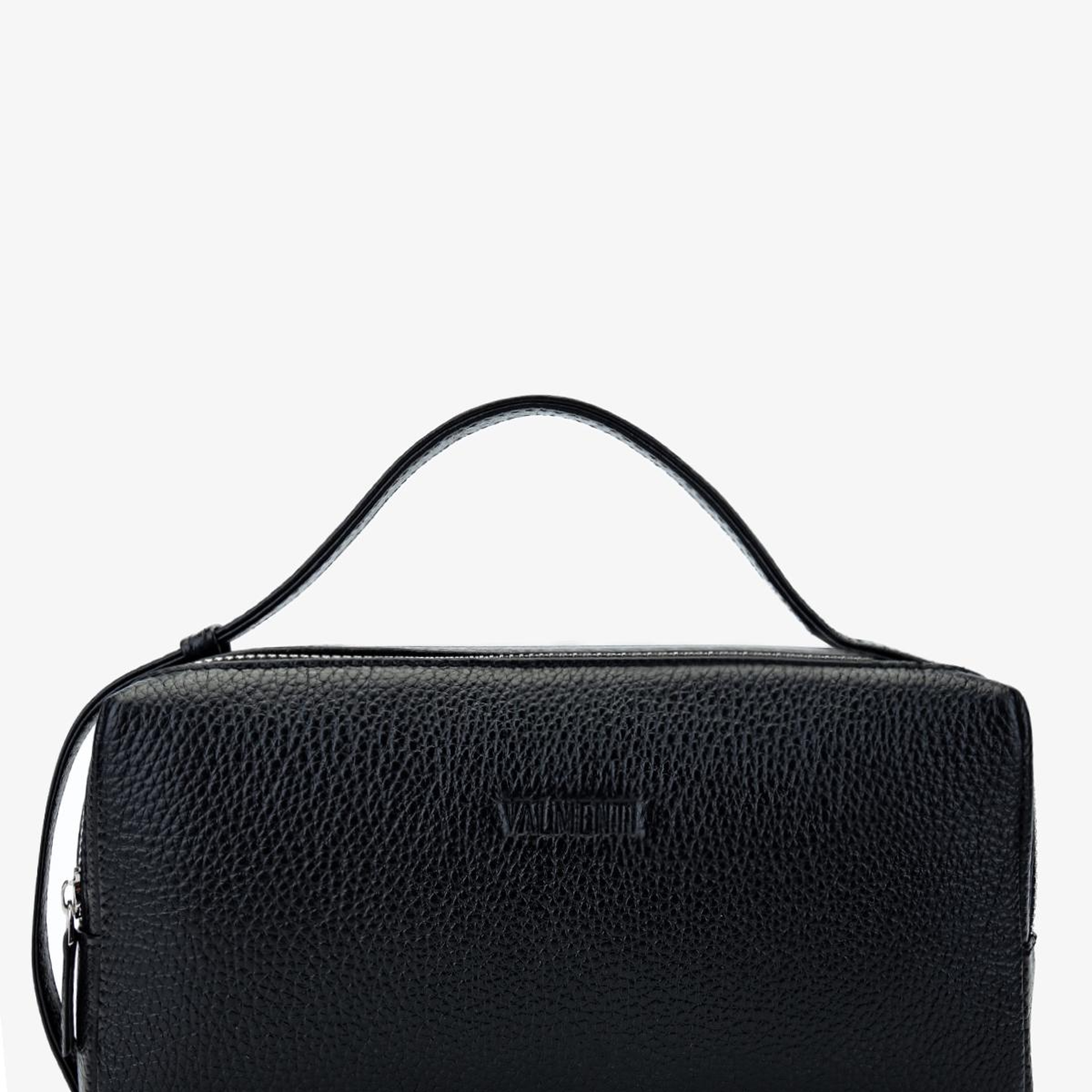 Valmenti Erkek Hakiki Deri Siyah Floter El Çantası
