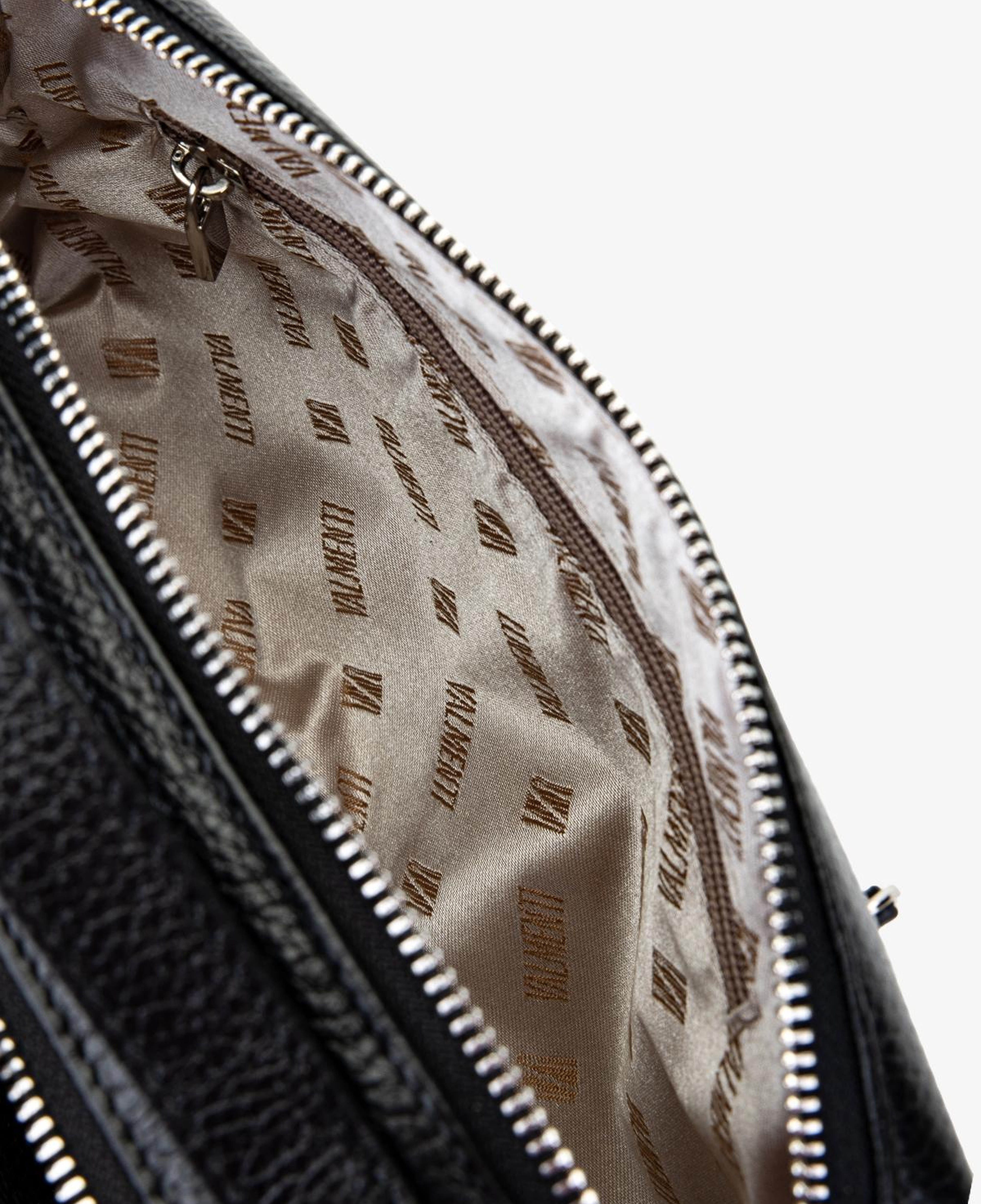 Valmenti Erkek Hakiki Deri Siyah Floter El Çantası