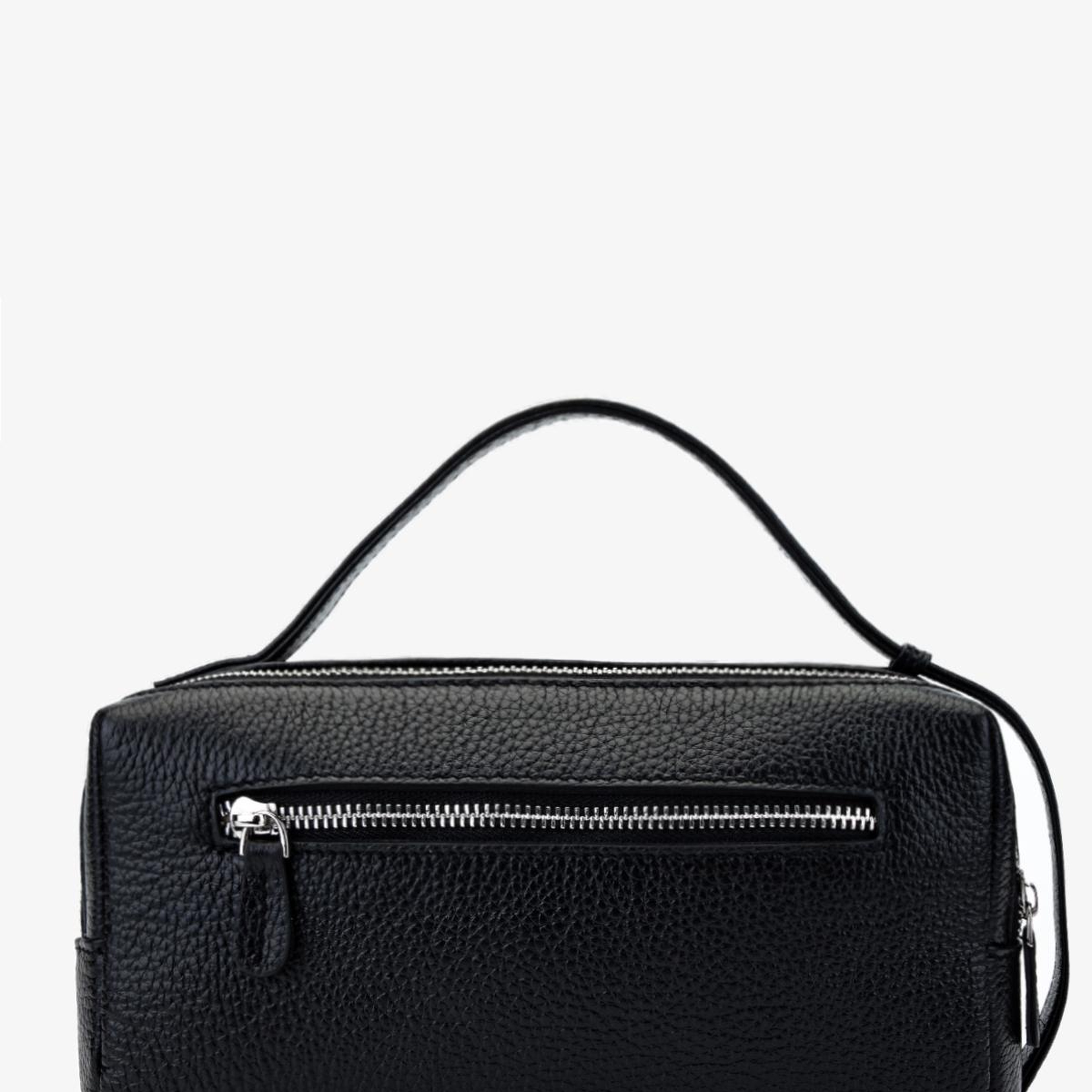 Valmenti Erkek Hakiki Deri Siyah Floter El Çantası