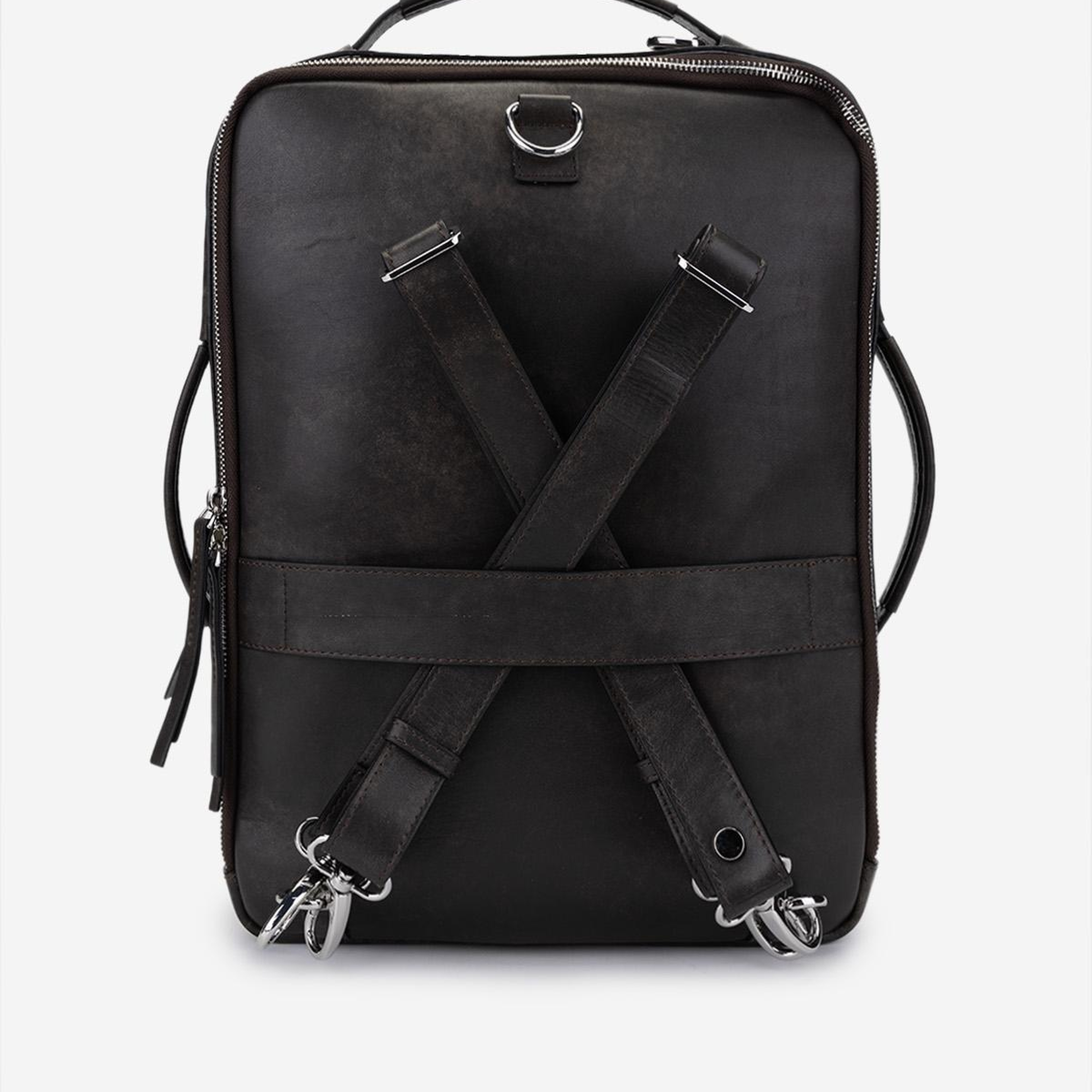 Valmenti Erkek Hakiki Deri Viski Eskitme Sırt & Evrak Çantası