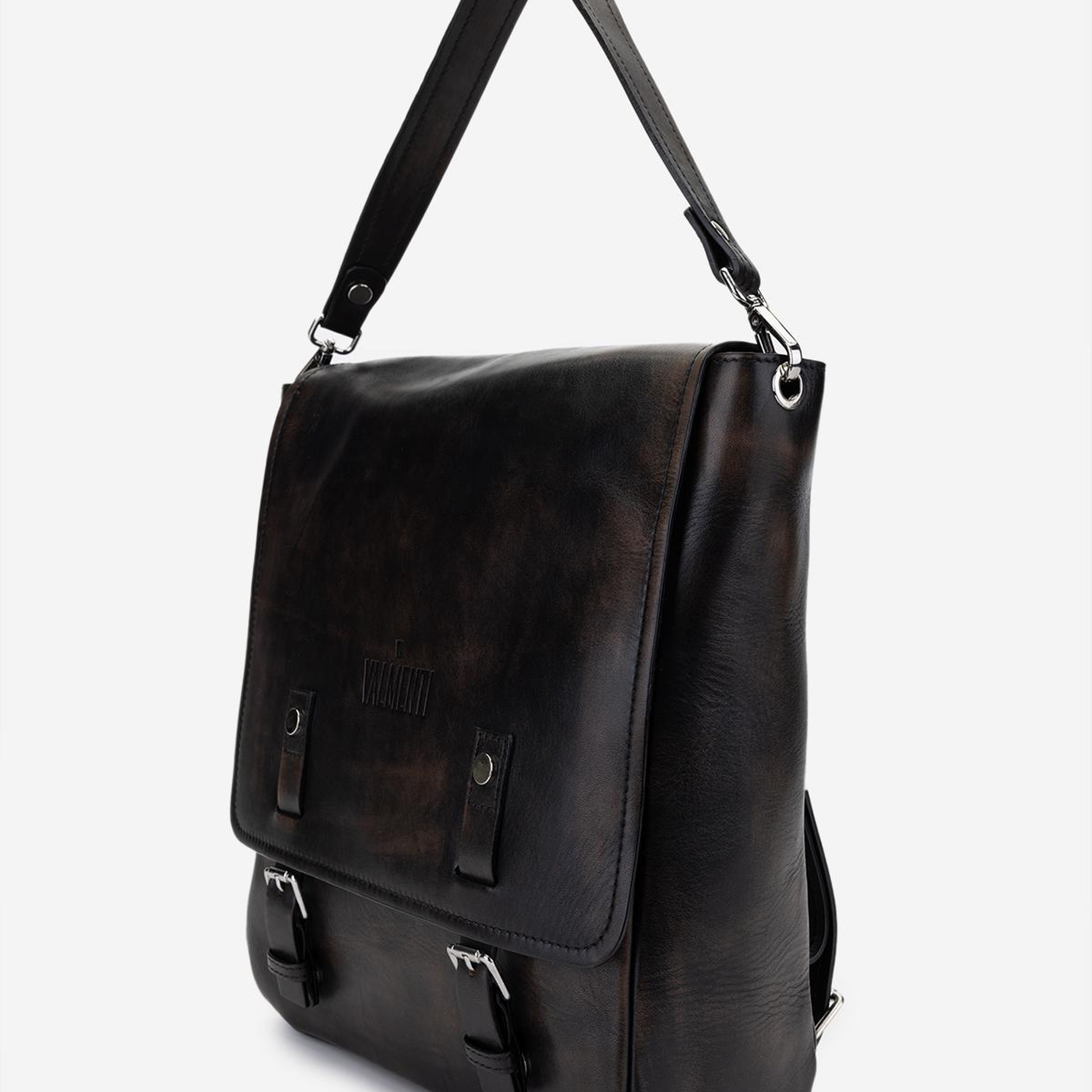 Valmenti Erkek Hakiki Deri Kızıl Eskitme Sırt Çantası