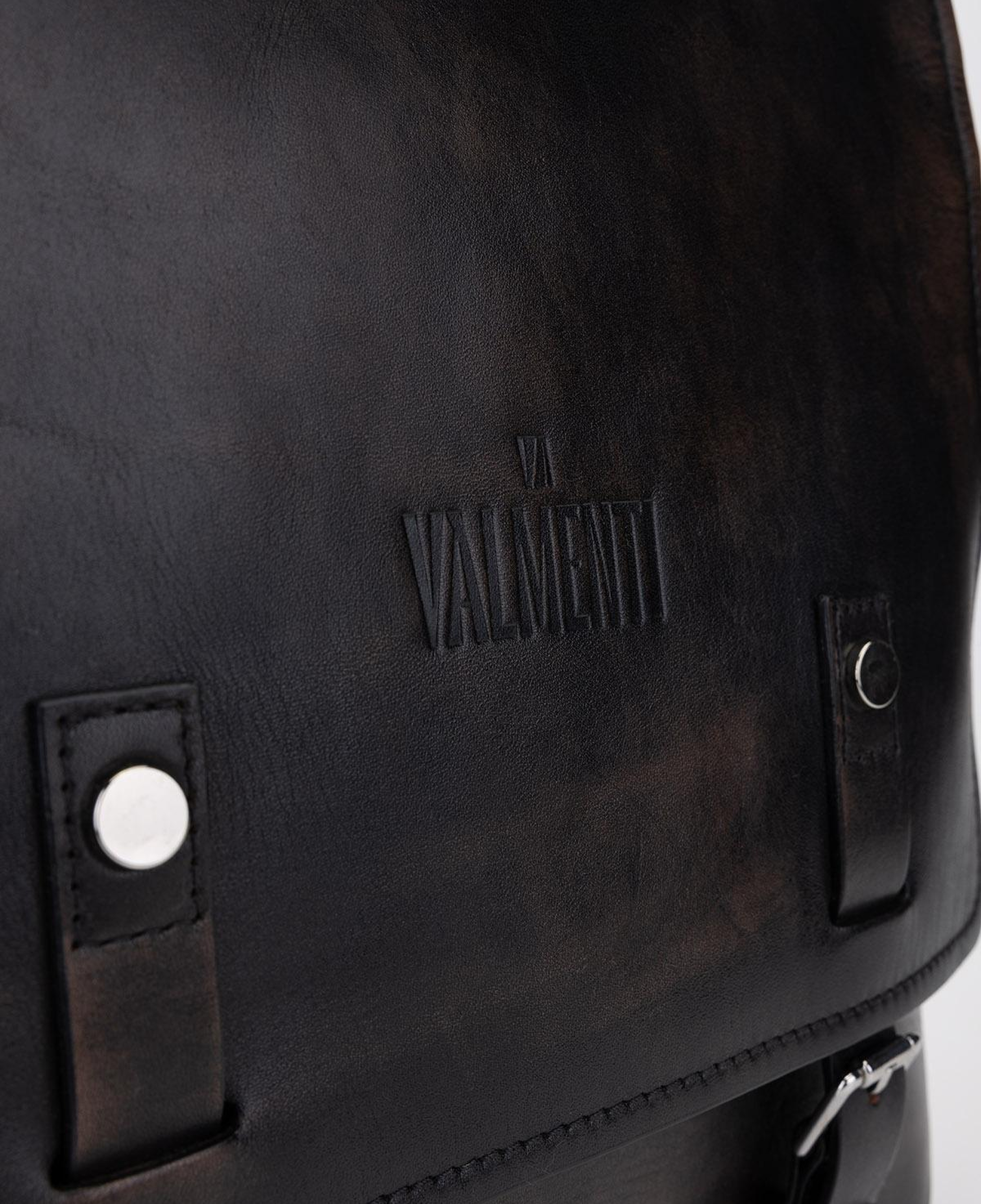 Valmenti Erkek Hakiki Deri Kızıl Eskitme Sırt Çantası