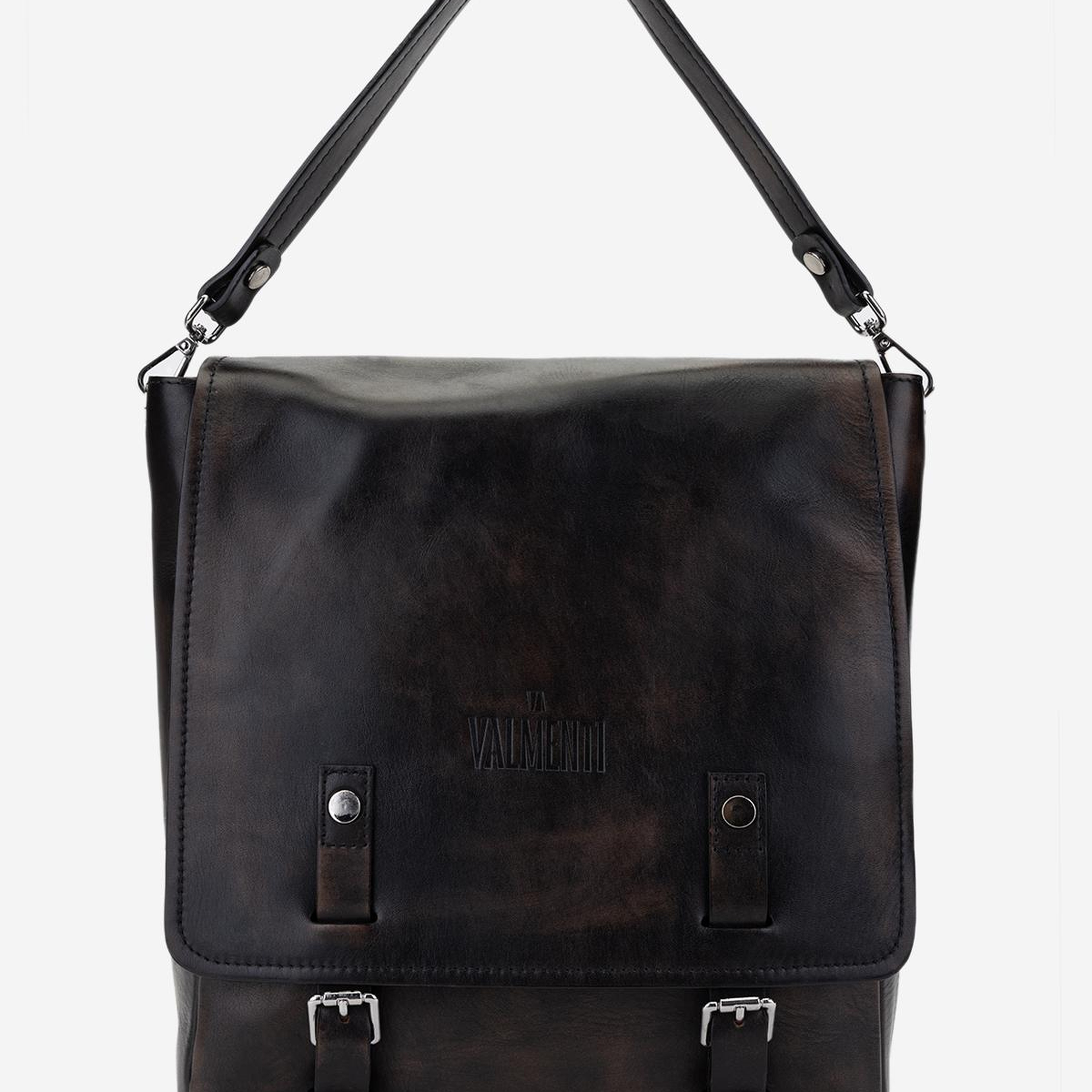 Valmenti Erkek Hakiki Deri Kızıl Eskitme Sırt Çantası