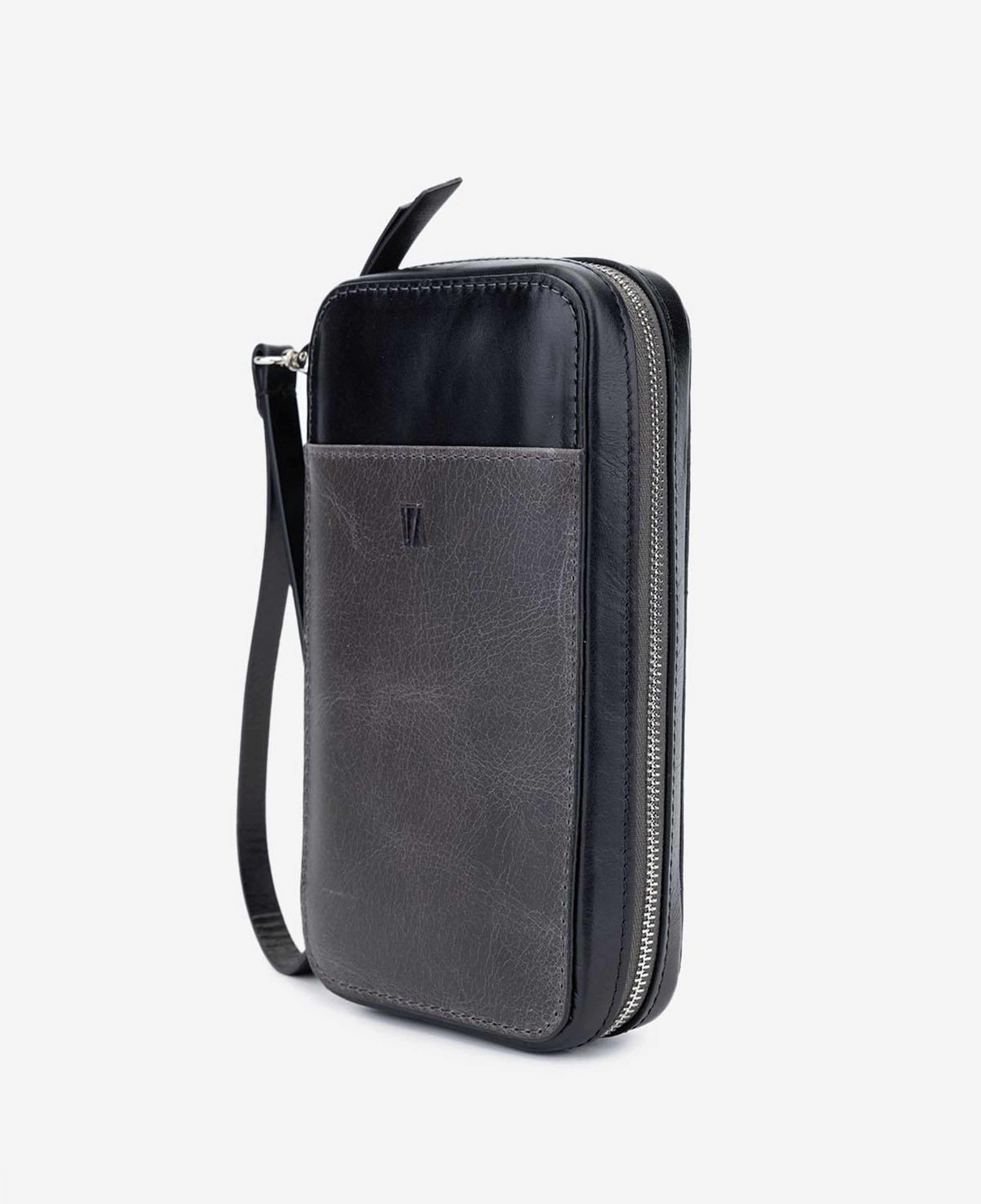 Valmenti Erkek Hakiki Deri Gri El Çantası