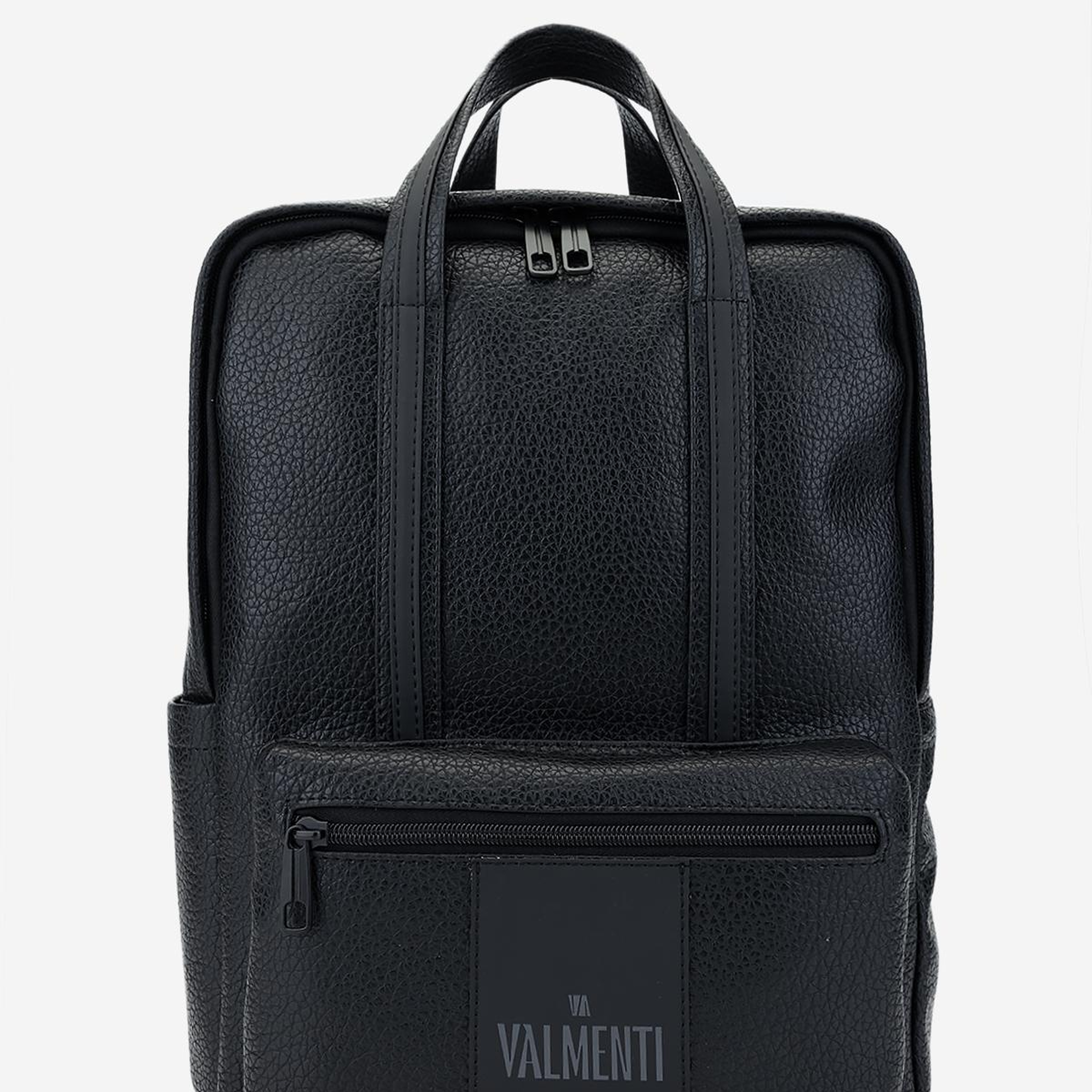 Valmenti Erkek Suni Deri Siyah Floter Sırt Çantası