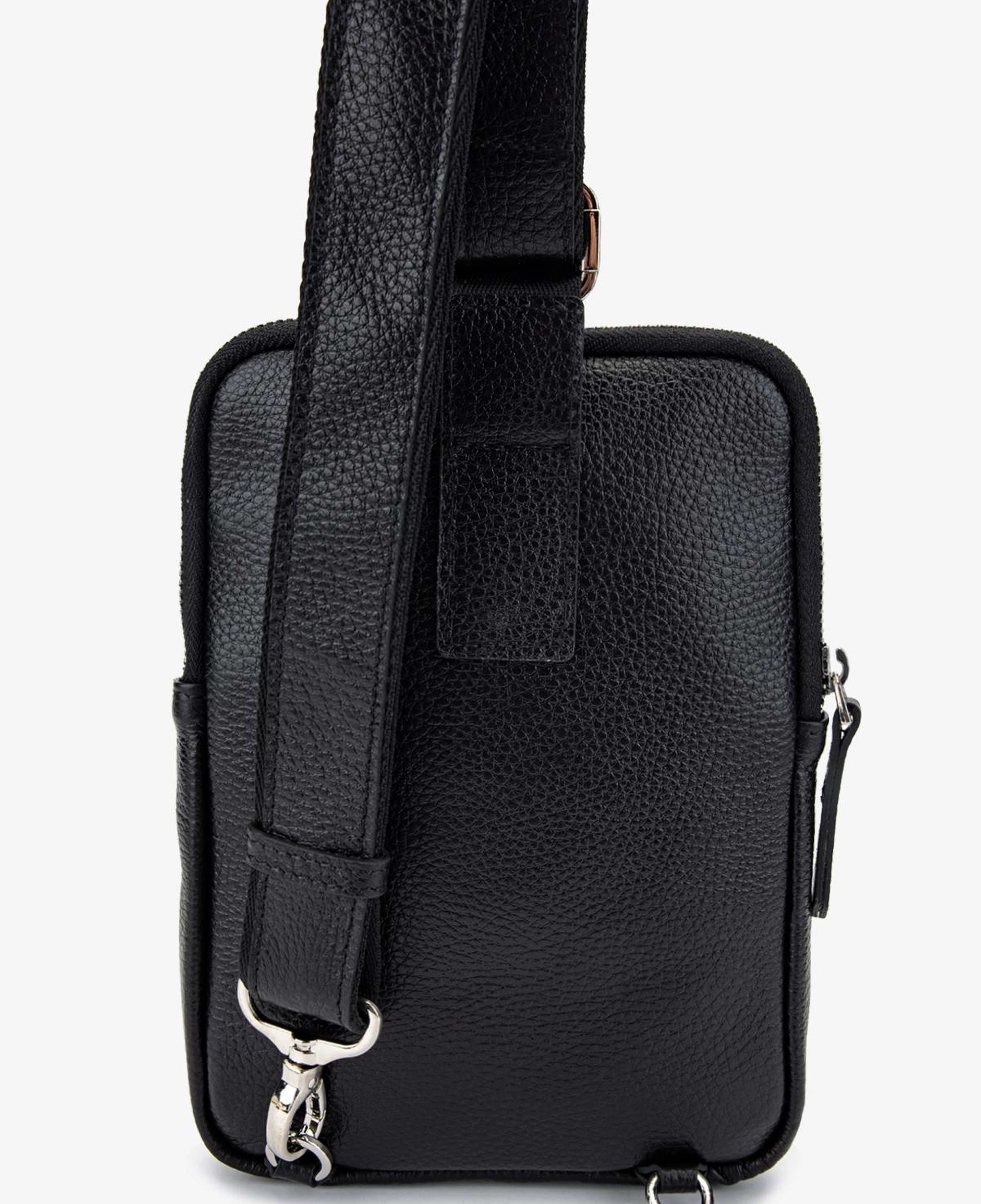 Valmenti Erkek Hakiki Deri Siyah Floter Body Bag Çanta